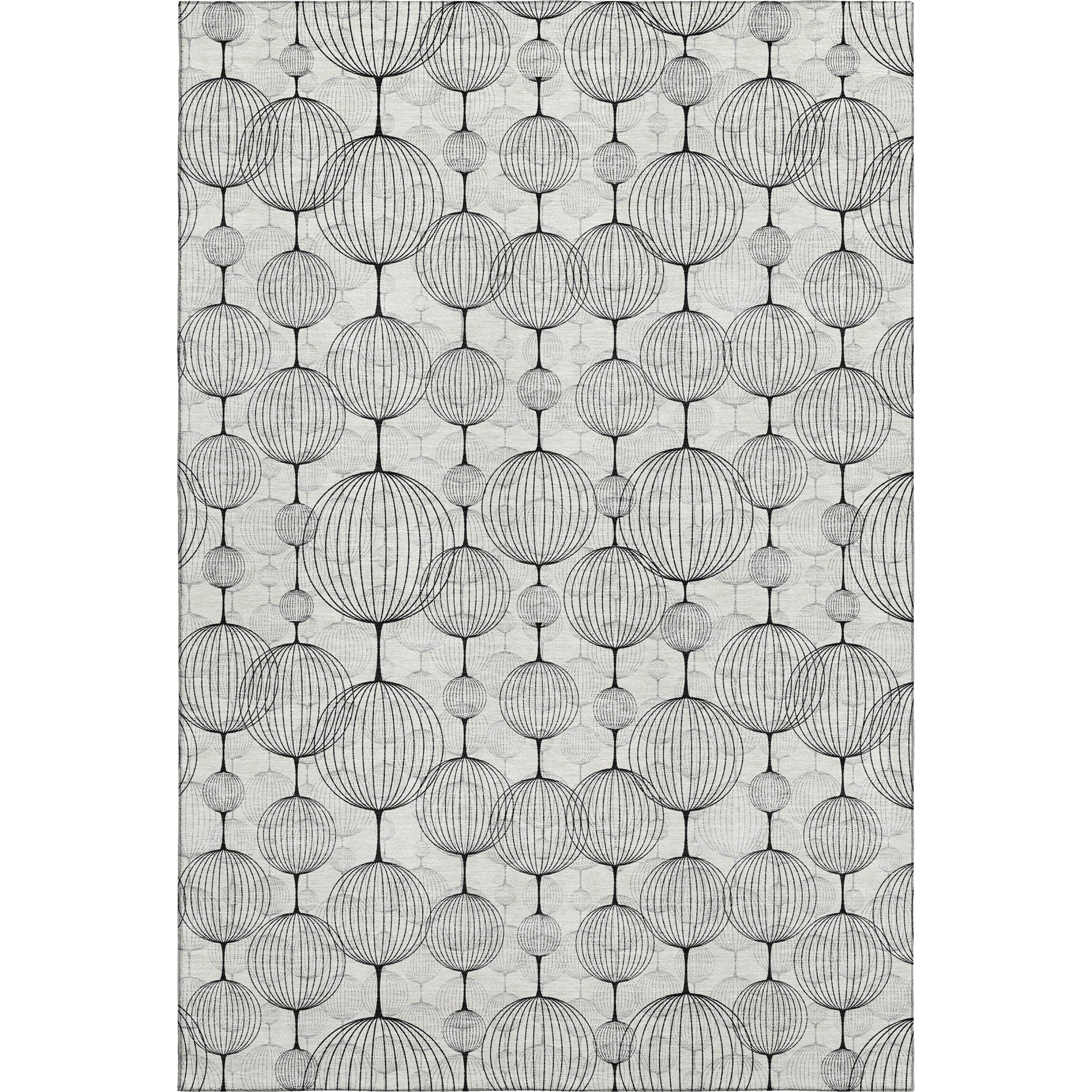 Dublin Machine Washable Transitional White Ivory Rug 2'6" x 3'10" #shape_Rectangle