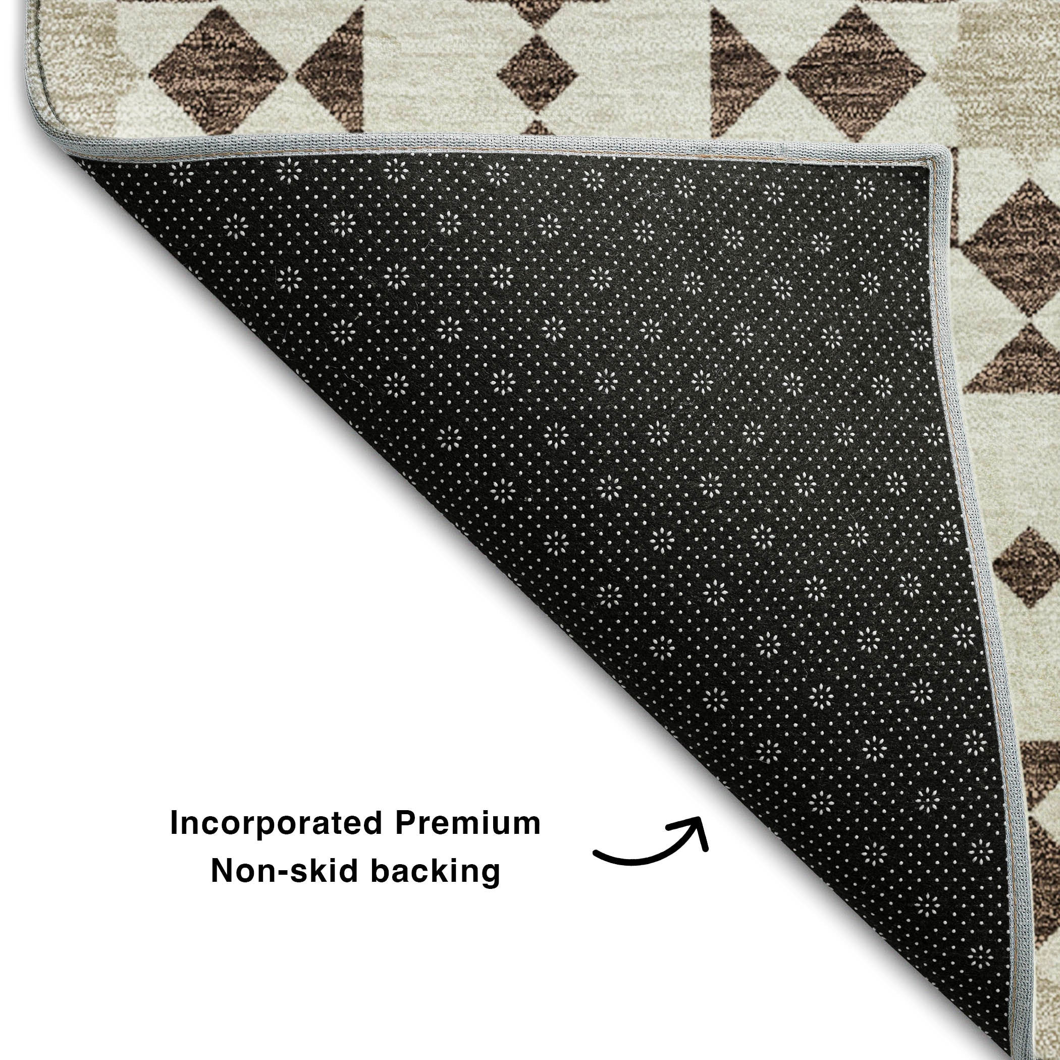 Queenstown Machine Washable Transitional Brown Rug 1'8" x 2'6" #shape_Rectangle
