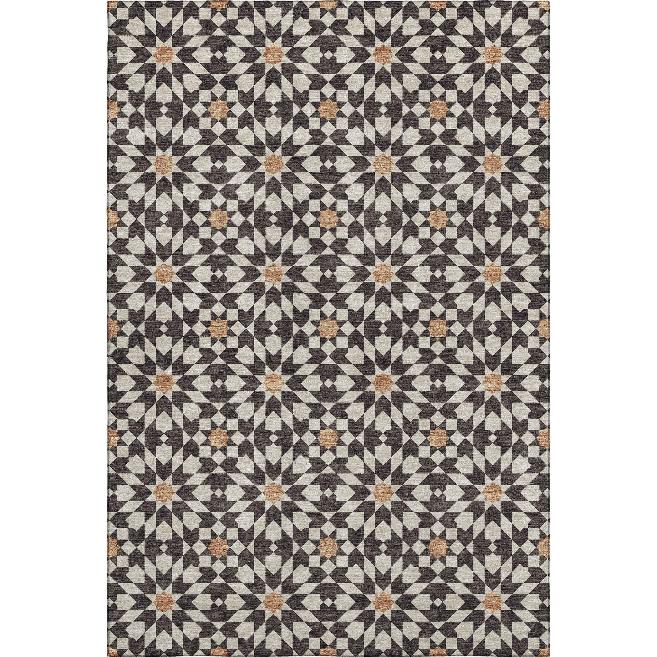 Queenstown Machine Washable Transitional Charcoal Gray Rug 2'6" x 3'10" #shape_Rectangle