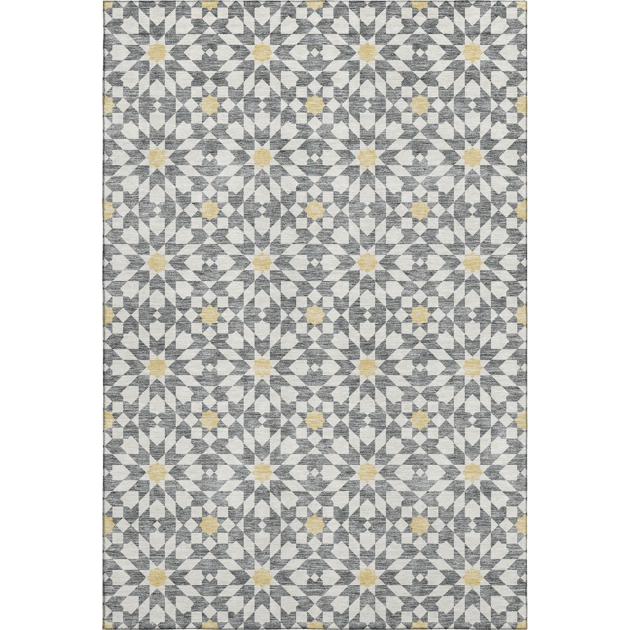 Queenstown Machine Washable Transitional Gray Rug 2'6" x 3'10" #shape_Rectangle