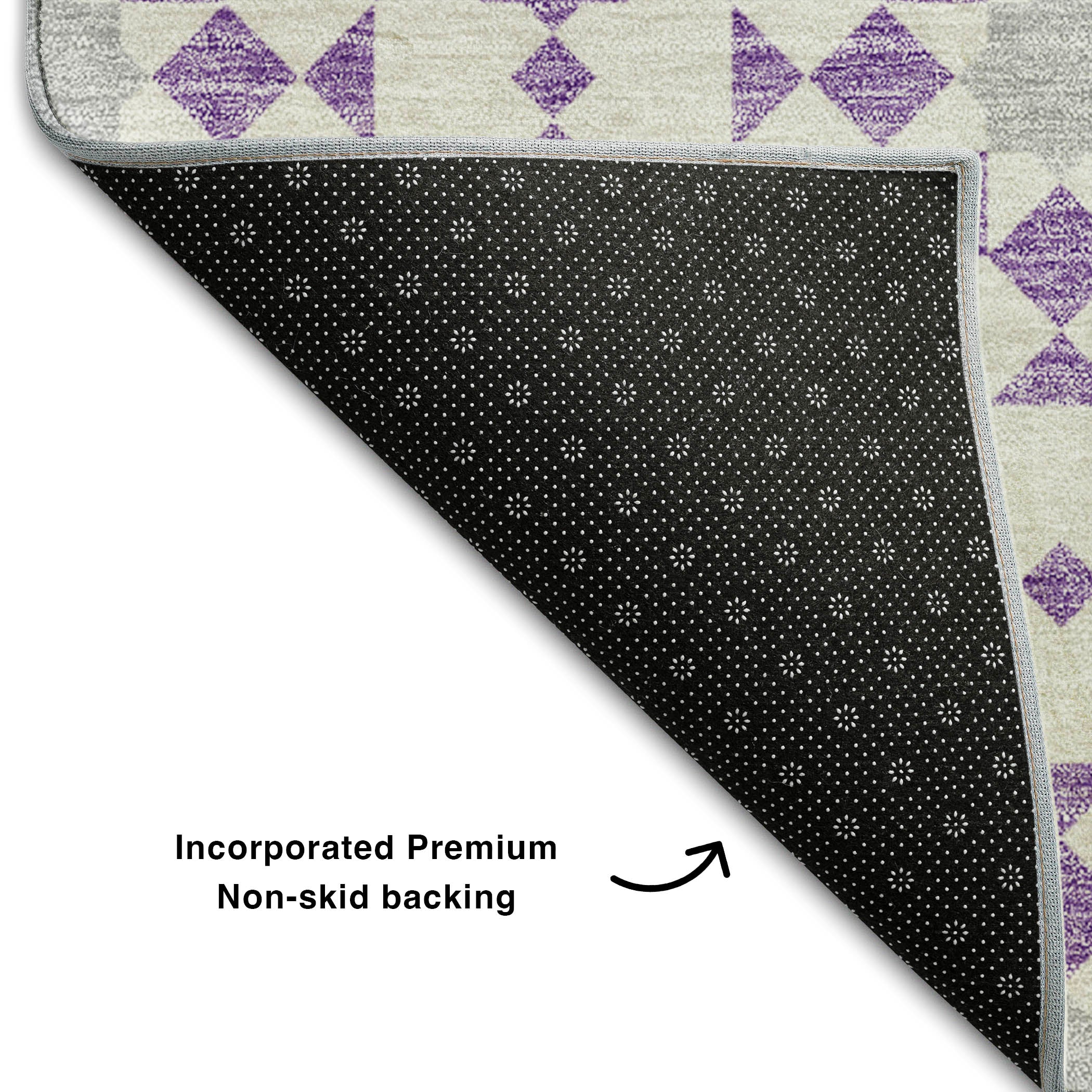 Queenstown Machine Washable Transitional Lavender Purple Rug 1'8" x 2'6" #shape_Rectangle