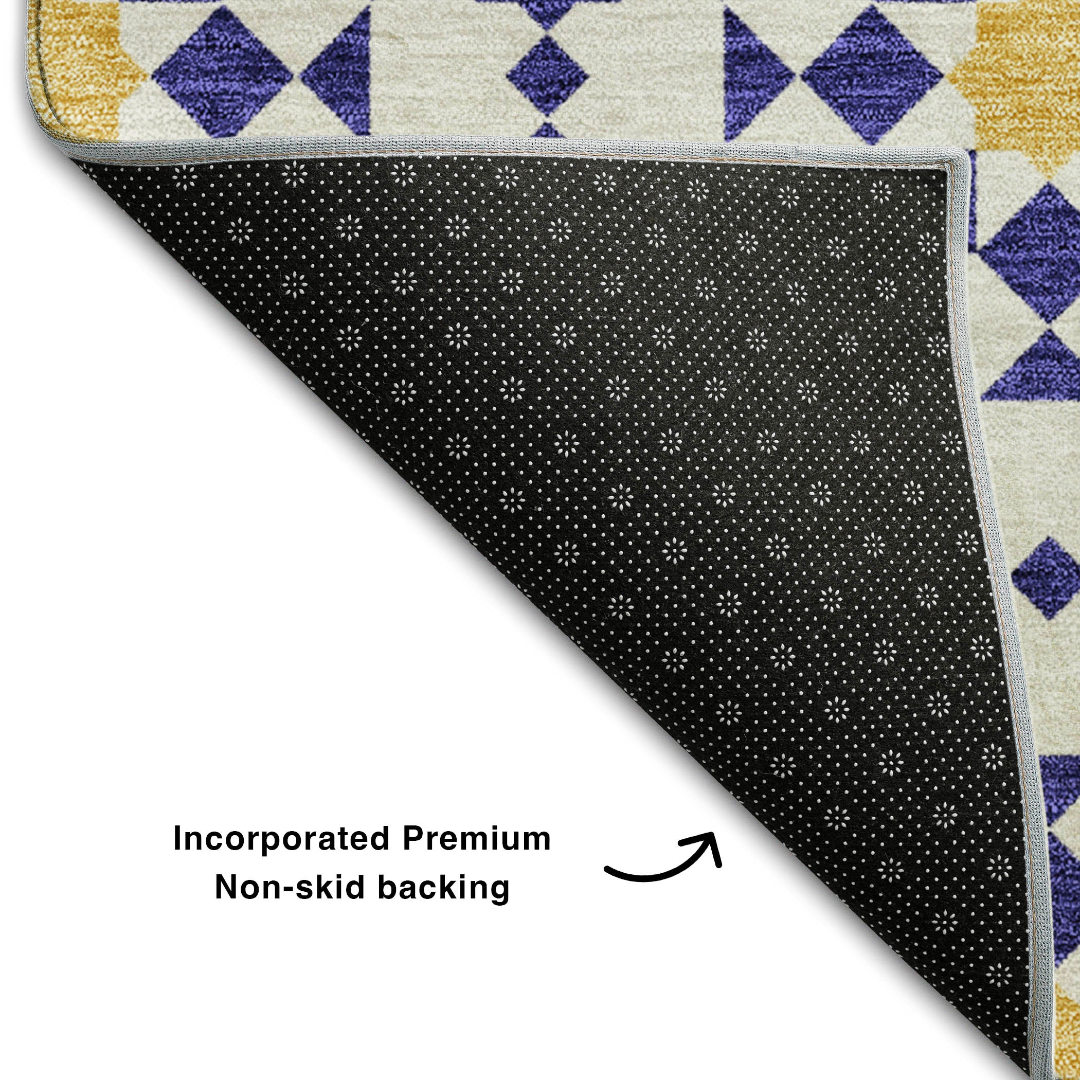 Queenstown Machine Washable Transitional Navy Blue Rug 1'8" x 2'6" #shape_Rectangle