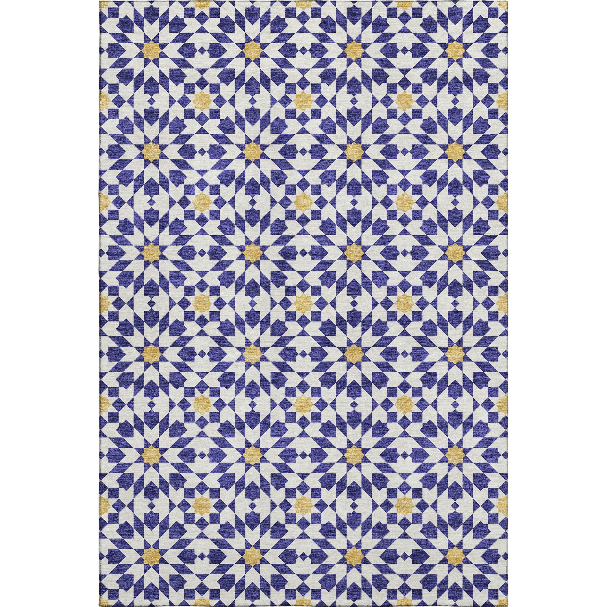 Queenstown Machine Washable Transitional Navy Blue Rug 2'6" x 3'10" #shape_Rectangle