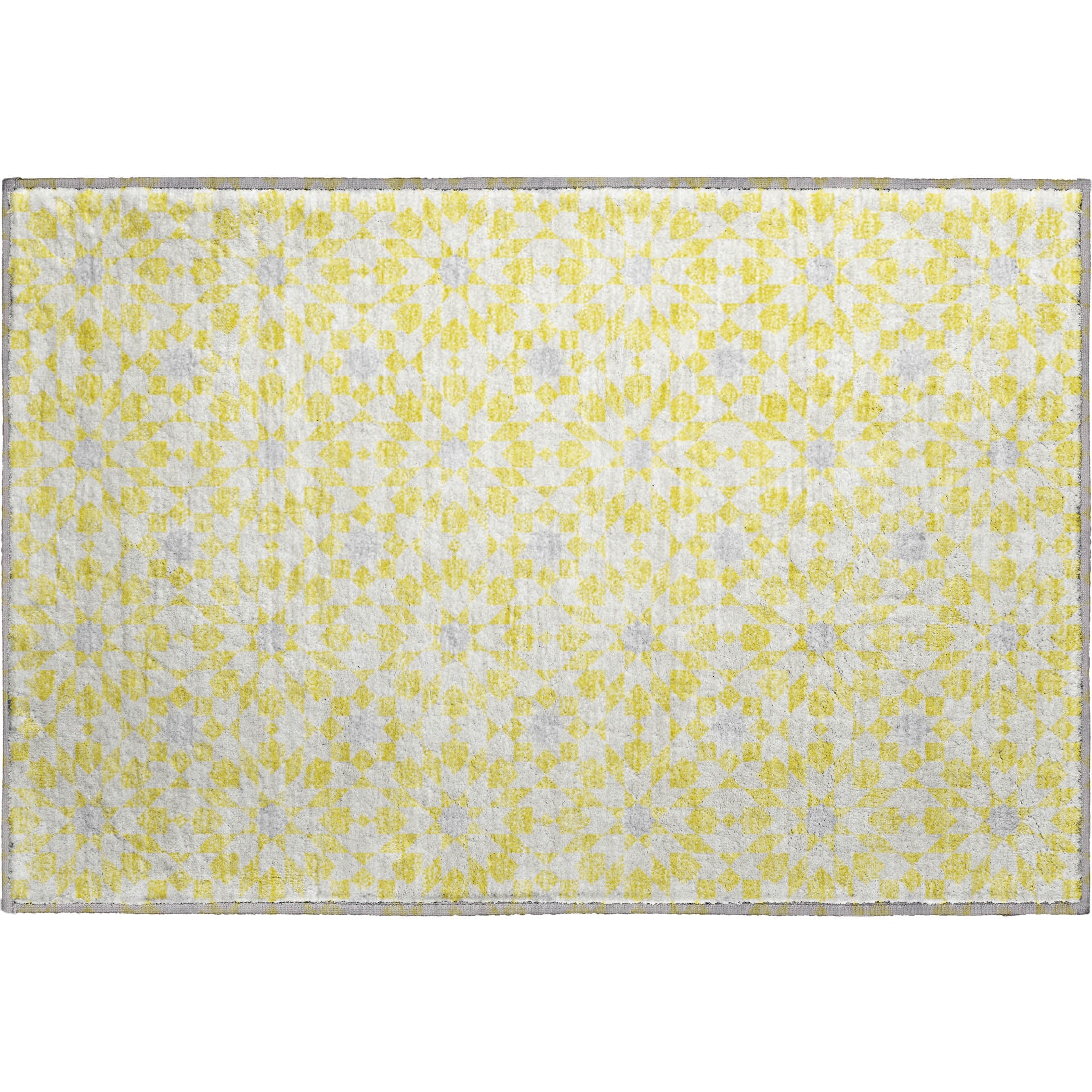 Queenstown Machine Washable Transitional Yellow Gold Rug 1'8" x 2'6" #shape_Rectangle