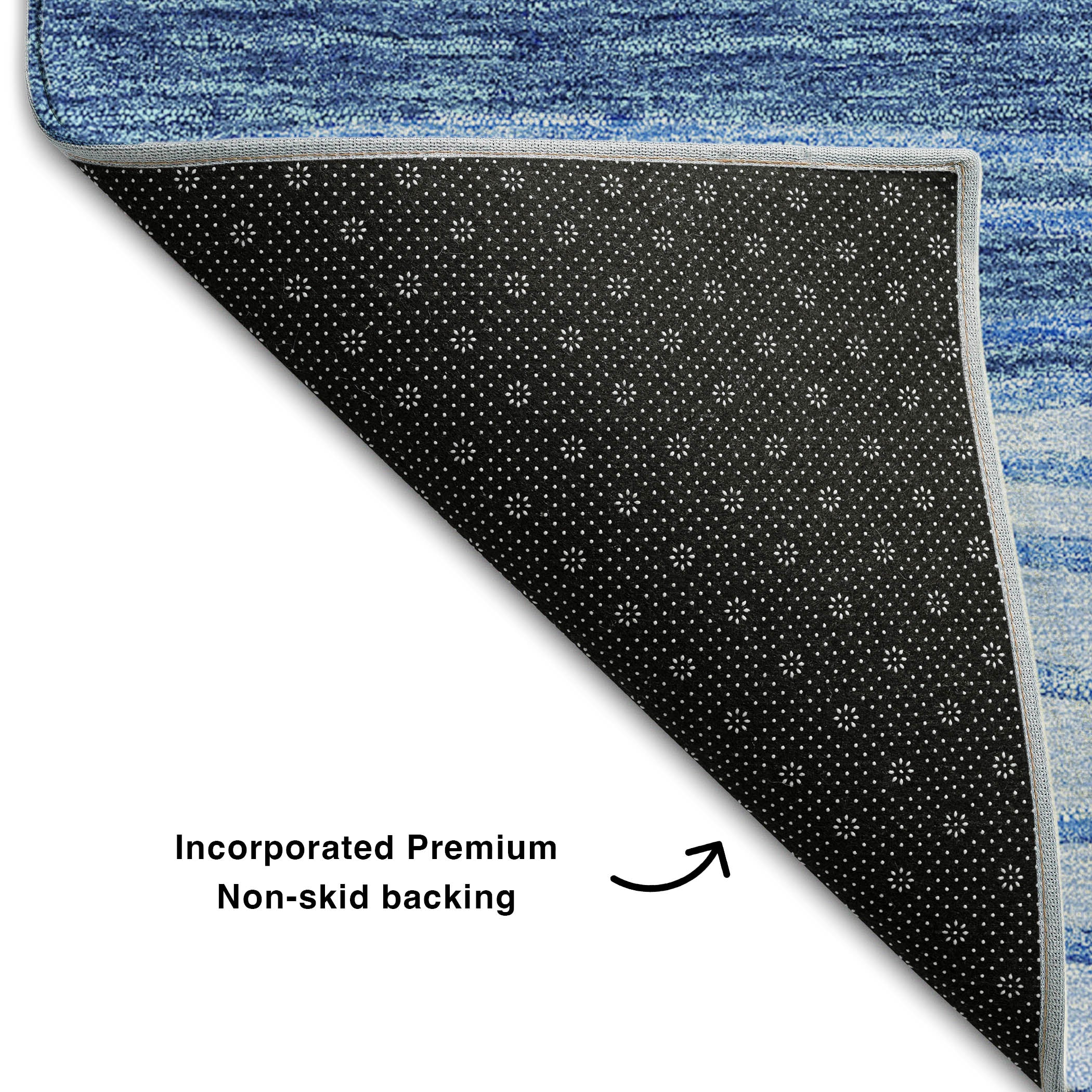 Seoul Machine Washable Transitional Blue Rug 1'8" x 2'6" #shape_Rectangle