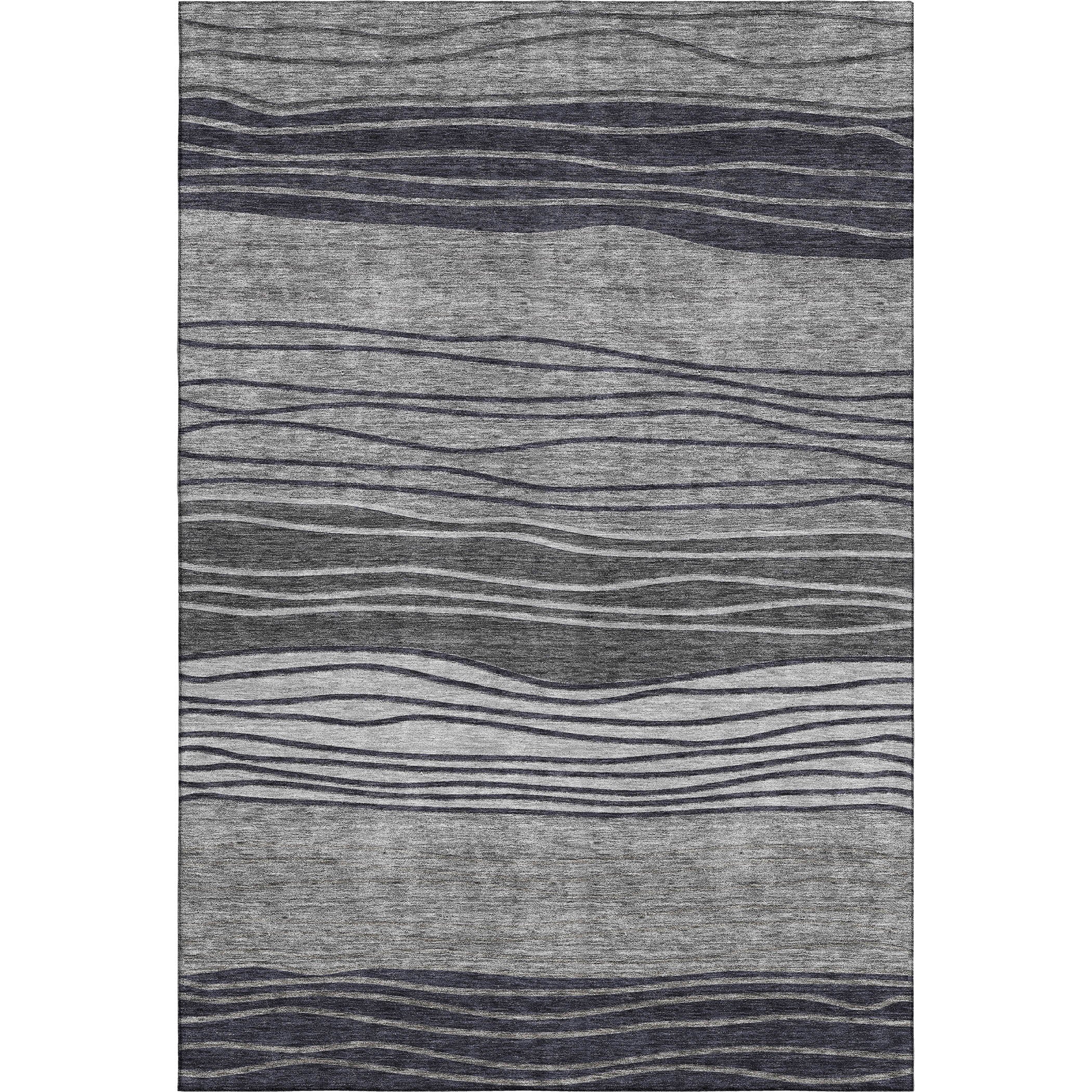 Seoul Machine Washable Transitional Gray Rug 2'6" x 3'10" #shape_Rectangle