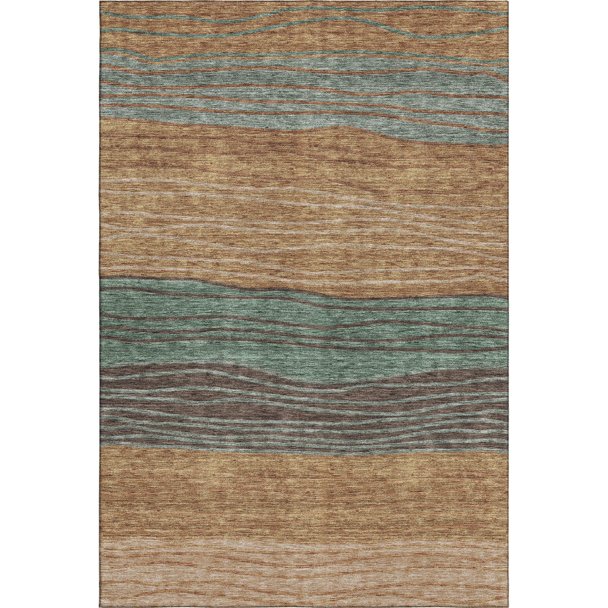Seoul Machine Washable Transitional Terracotta Orange Rug 2'6" x 3'10" #shape_Rectangle