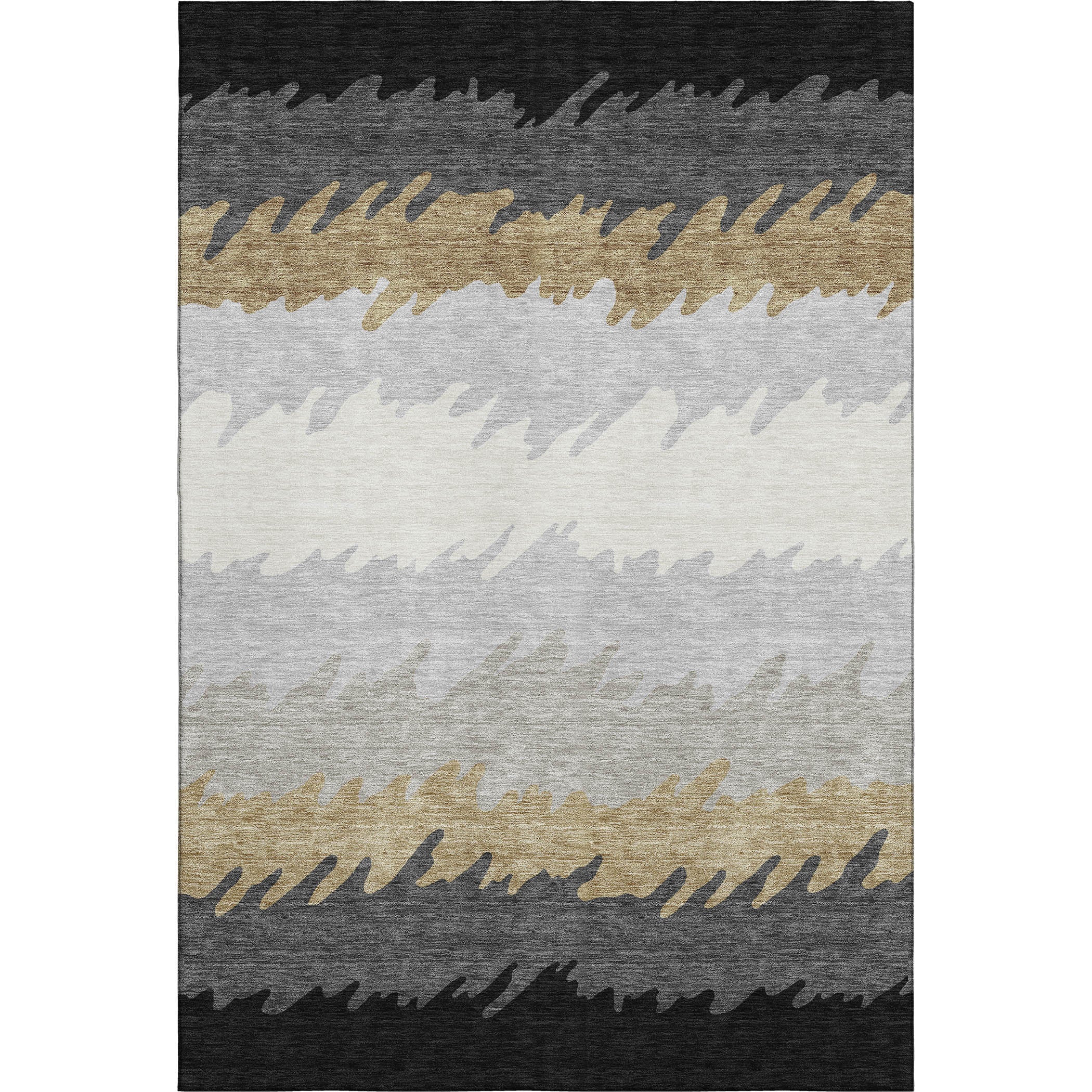 Tallinn Machine Washable Transitional Black Rug 2'6" x 3'10" #shape_Rectangle