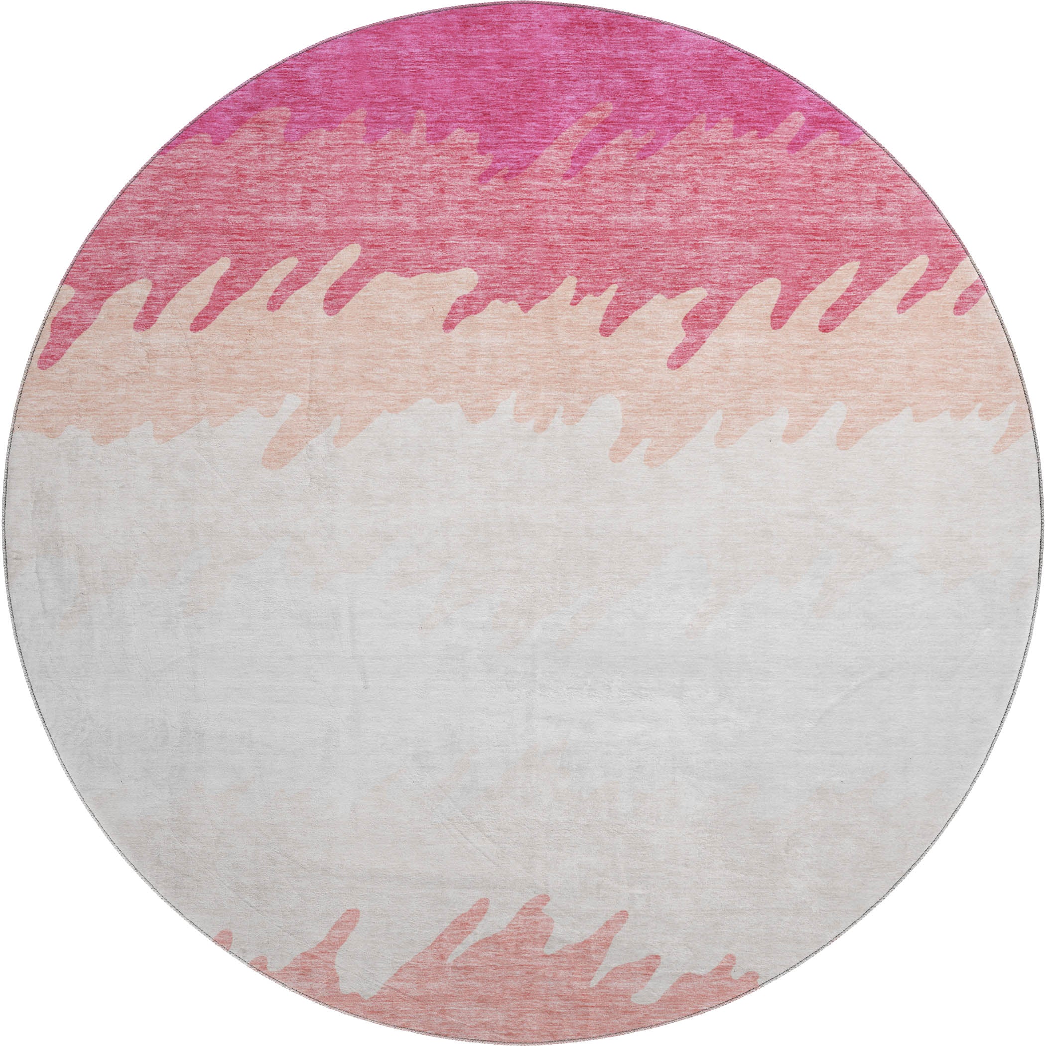 Tallinn Machine Washable Transitional Blush Pink Rug 8' x 8' #shape_Round