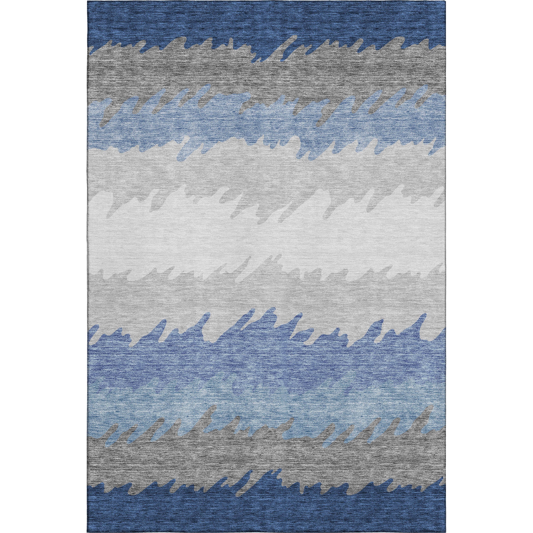 Tallinn Machine Washable Transitional Navy Blue Rug 2'6" x 3'10" #shape_Rectangle