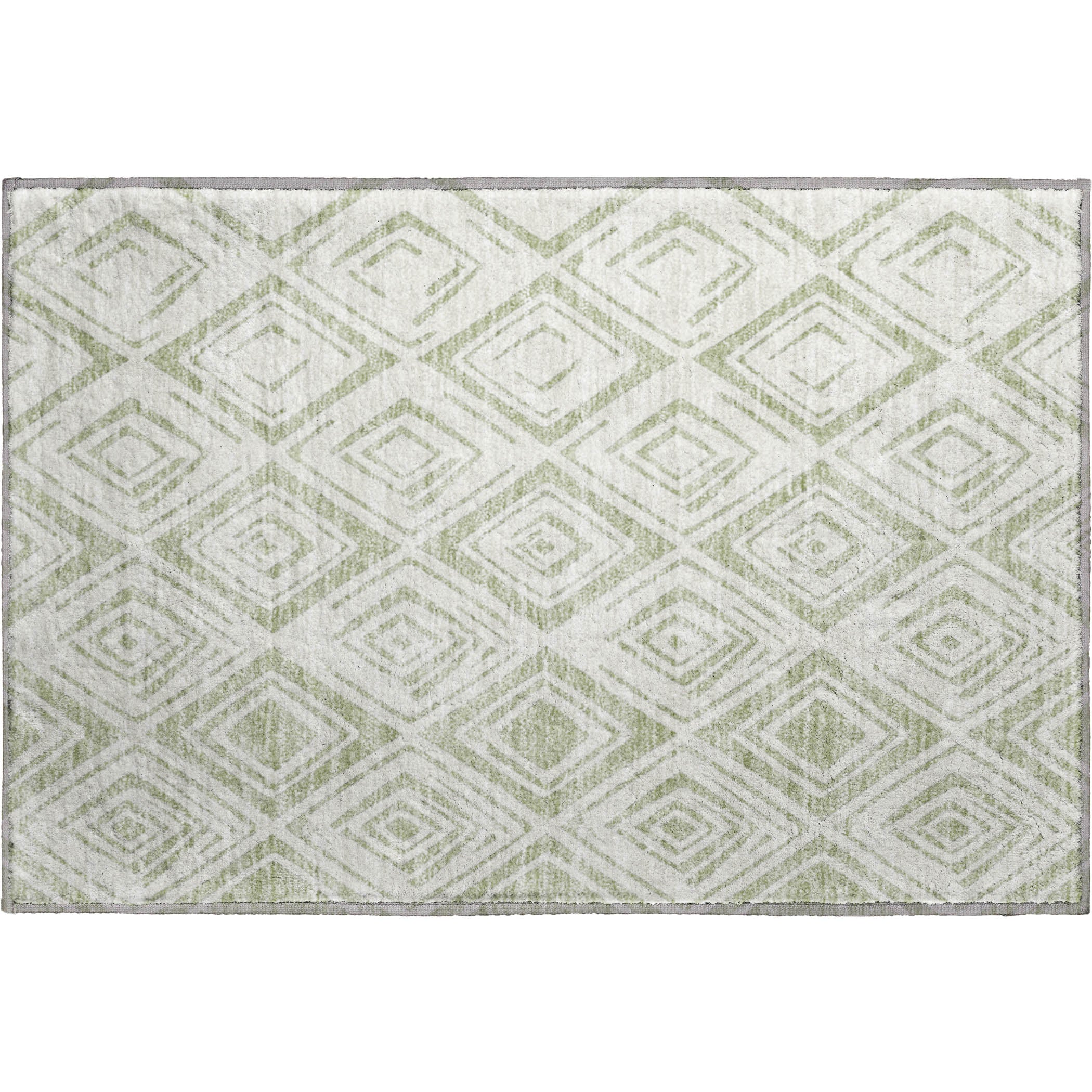 Salzburg Machine Washable Transitional Aloe Green Rug 1'8" x 2'6" #shape_Rectangle