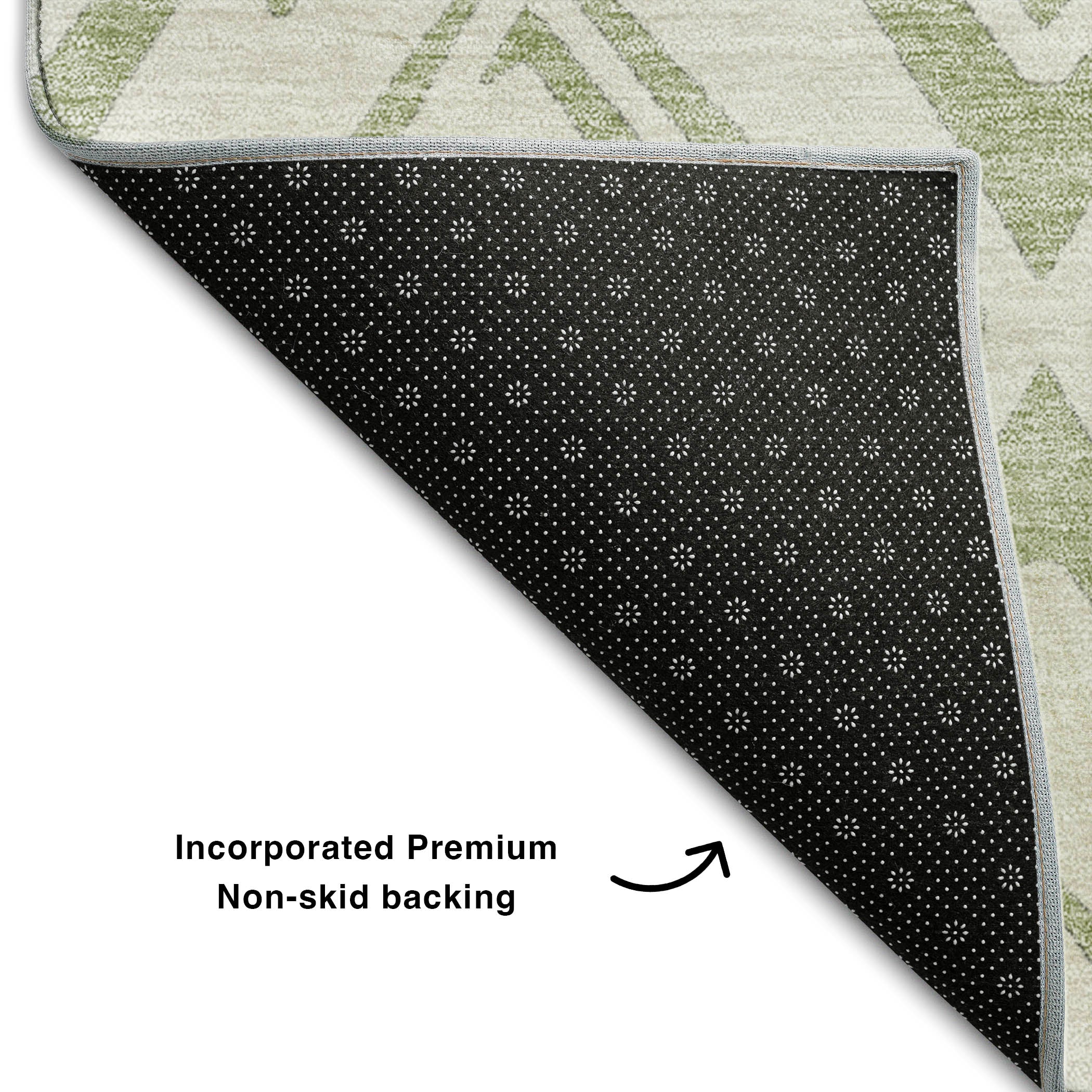 Salzburg Machine Washable Transitional Aloe Green Rug 1'8" x 2'6" #shape_Rectangle