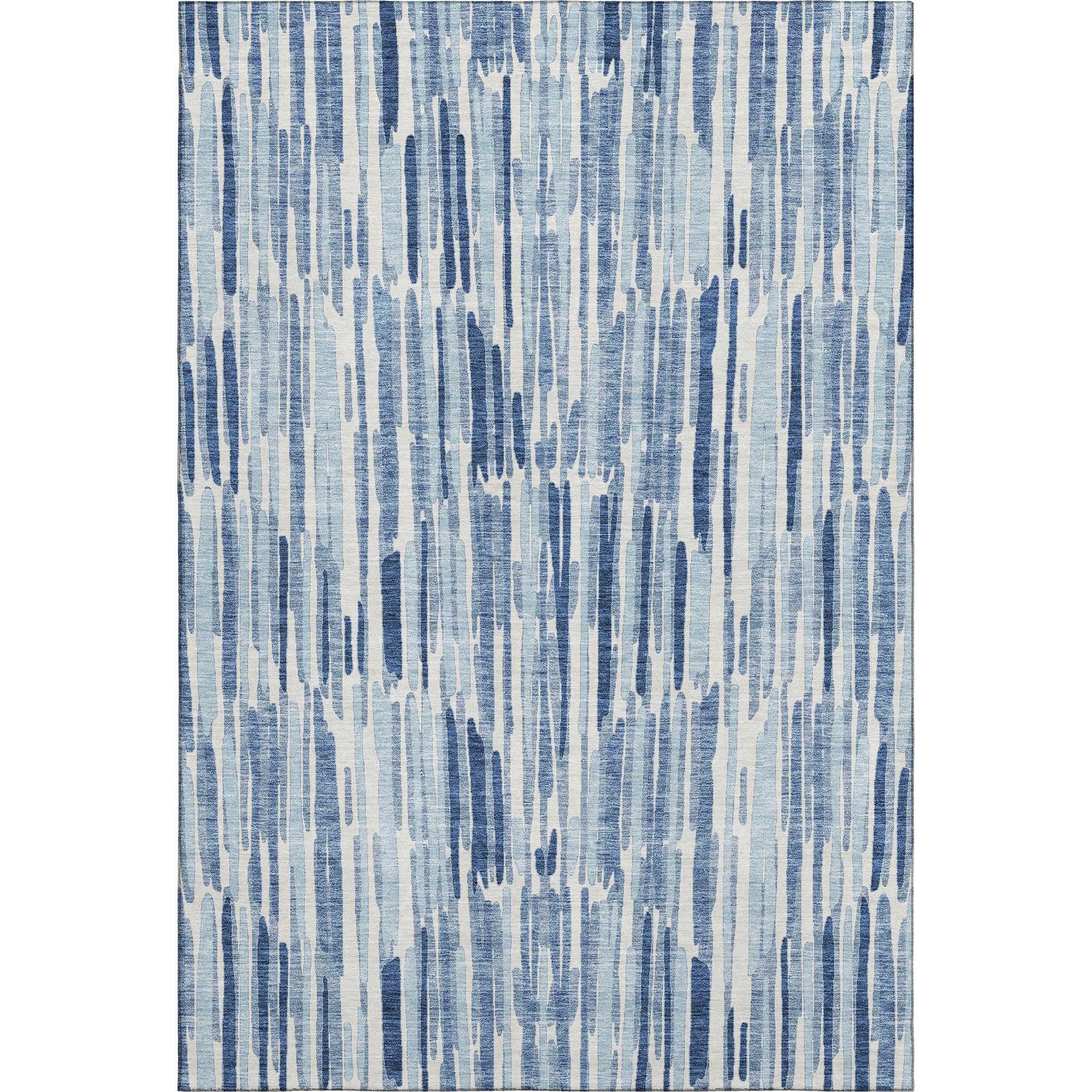 Cartagena Machine Washable Transitional Blue Rug 2'6" x 3'10" #shape_Rectangle