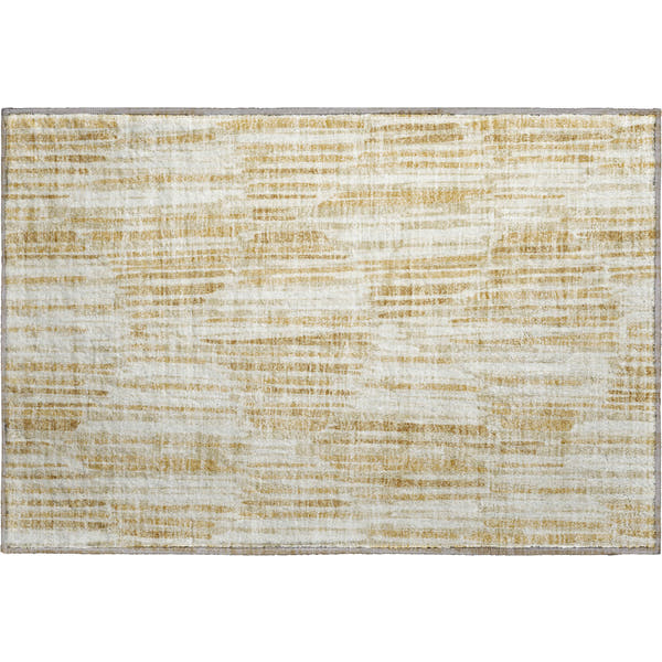 Cartagena Machine Washable Transitional Gold Rug 1'8" x 2'6"