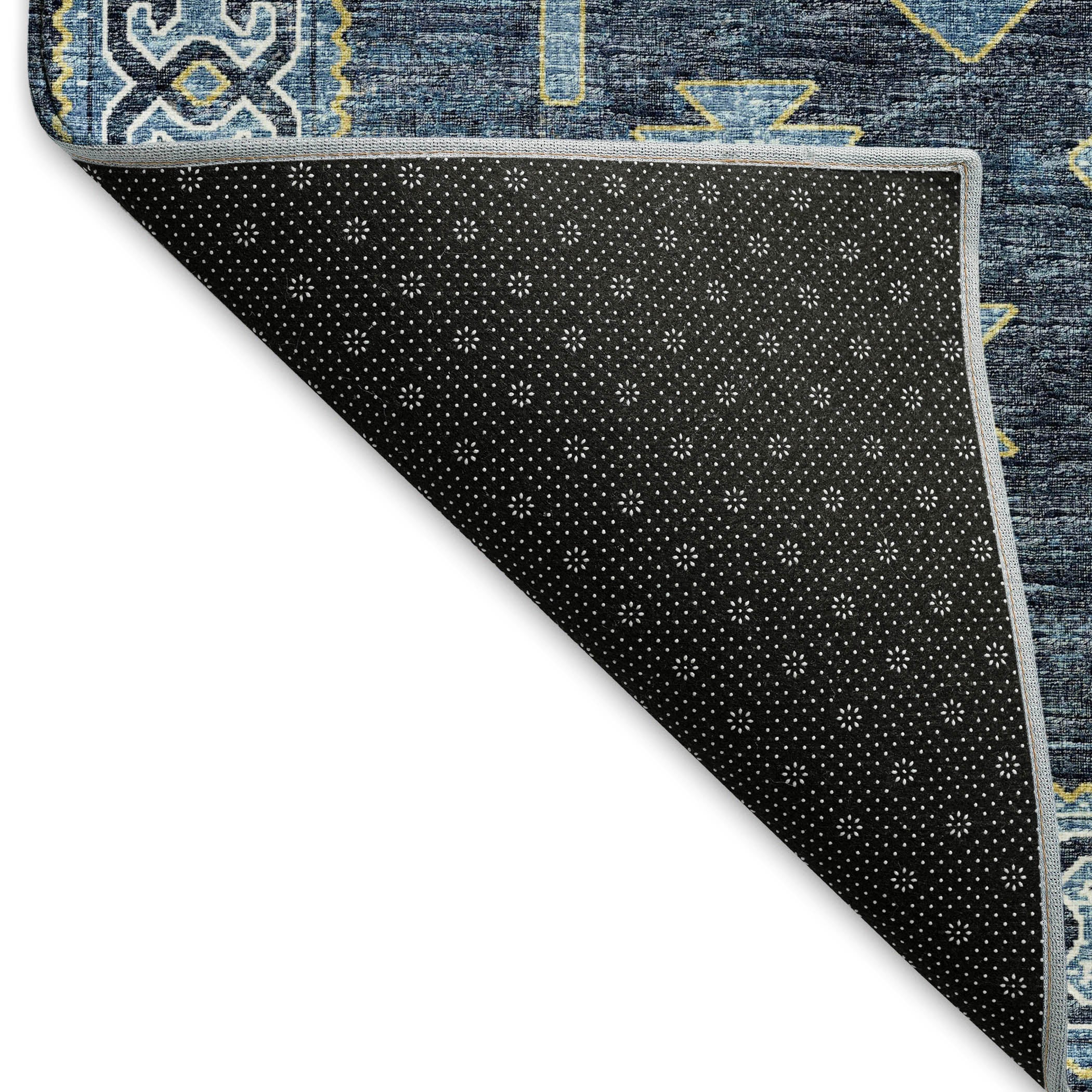 Zanzibar Machine Washable Transitional Blue Rug 1'8" x 2'6" #shape_Rectangle