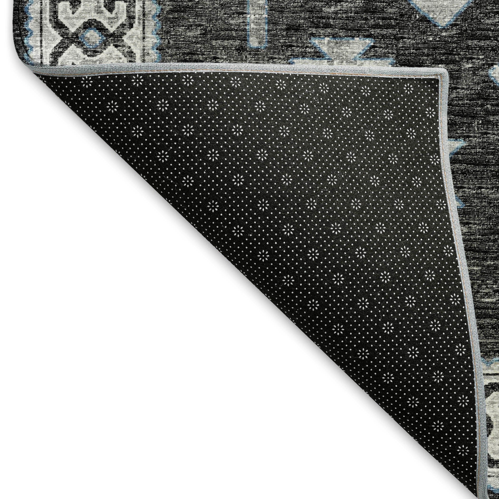 Zanzibar Machine Washable Transitional Shadow Gray Rug 1'8" x 2'6" #shape_Rectangle