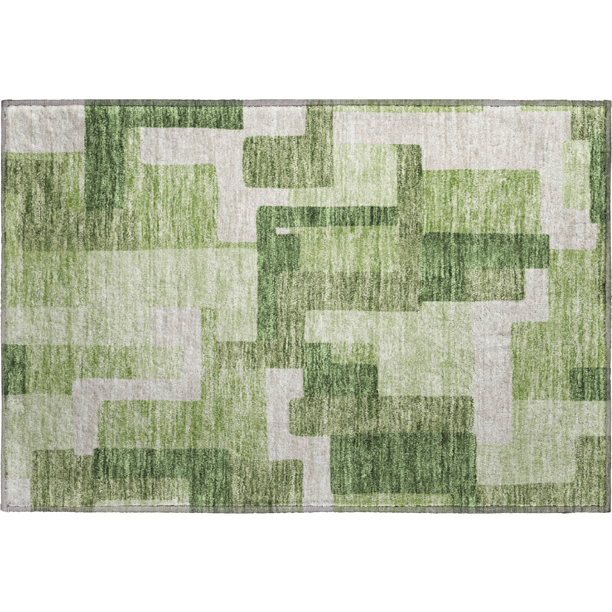 Marrakech Machine Washable Transitional Green Rug 1'8" x 2'6" #shape_Rectangle