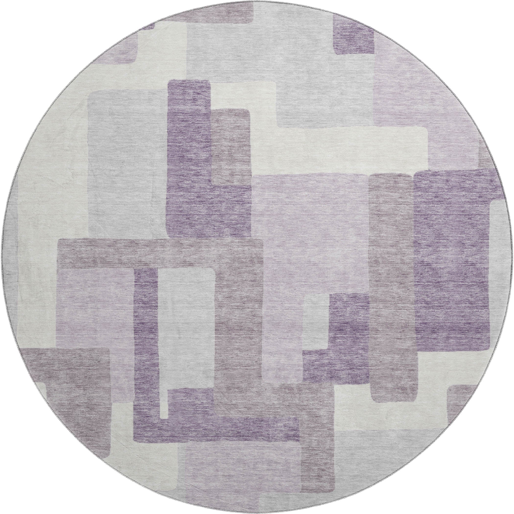 Marrakech Machine Washable Transitional Lavender Purple Rug 8' x 8' #shape_Round