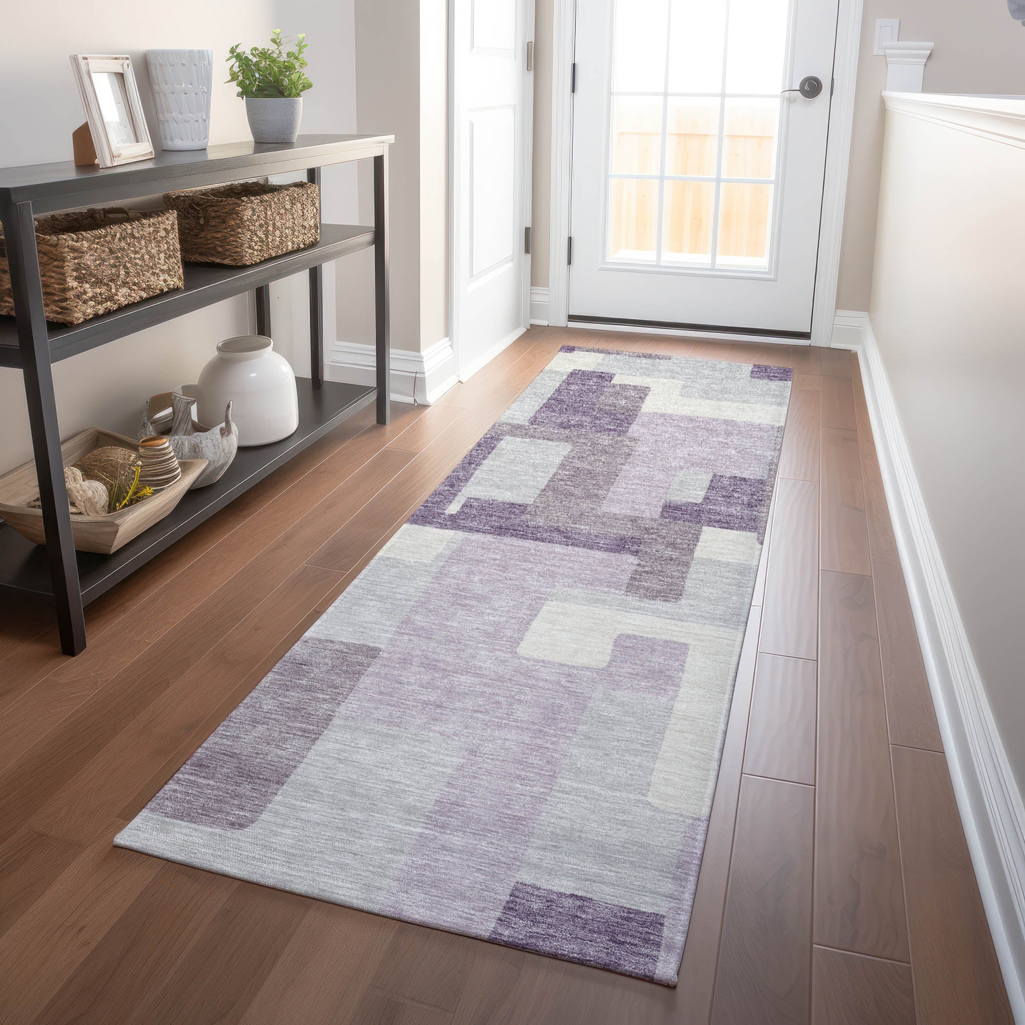 Marrakech Machine Washable Transitional Lavender Purple Rug 2'3" x 7'6" #shape_Runner