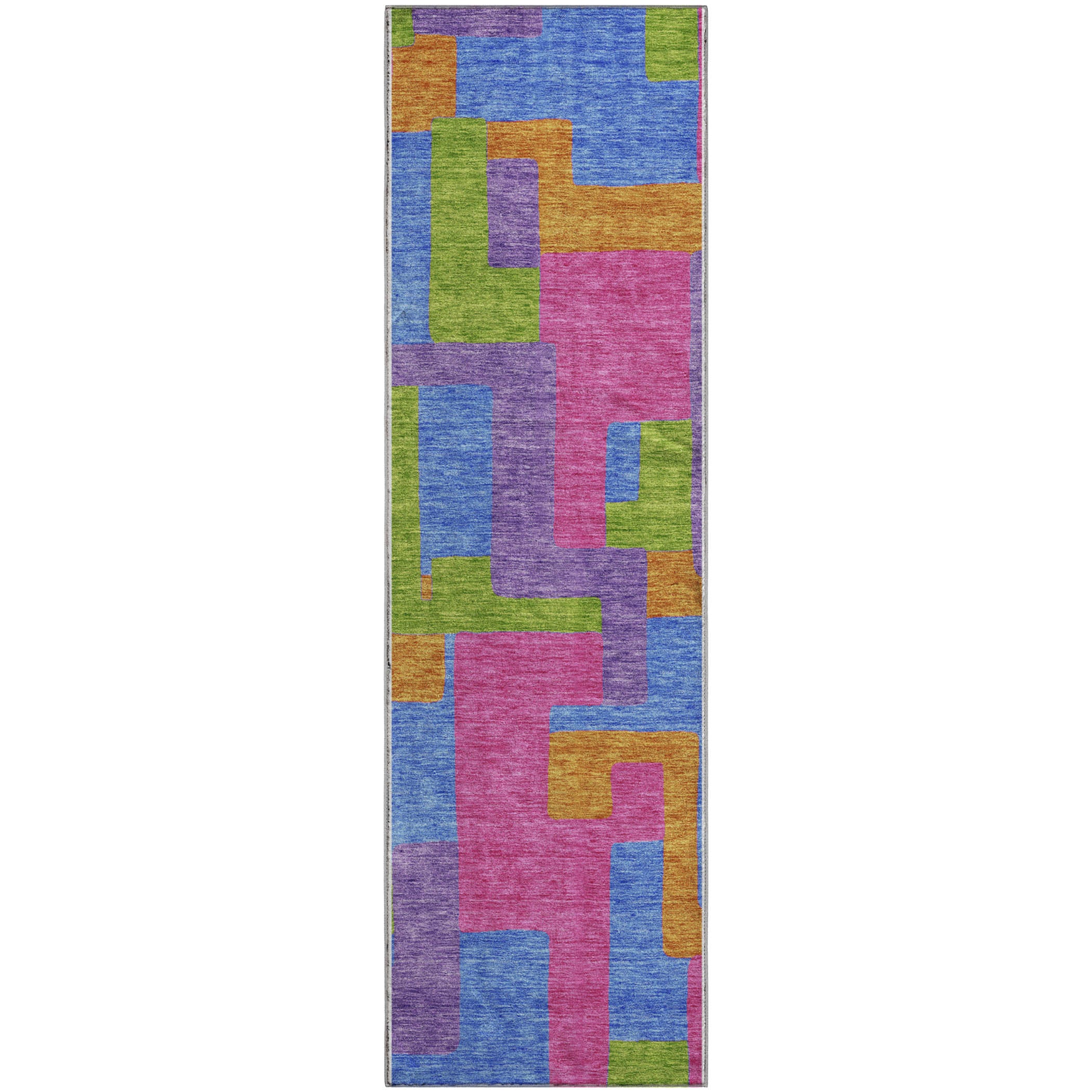 Marrakech Machine Washable Transitional Purple Rug 2'3" x 7'6" #shape_Runner