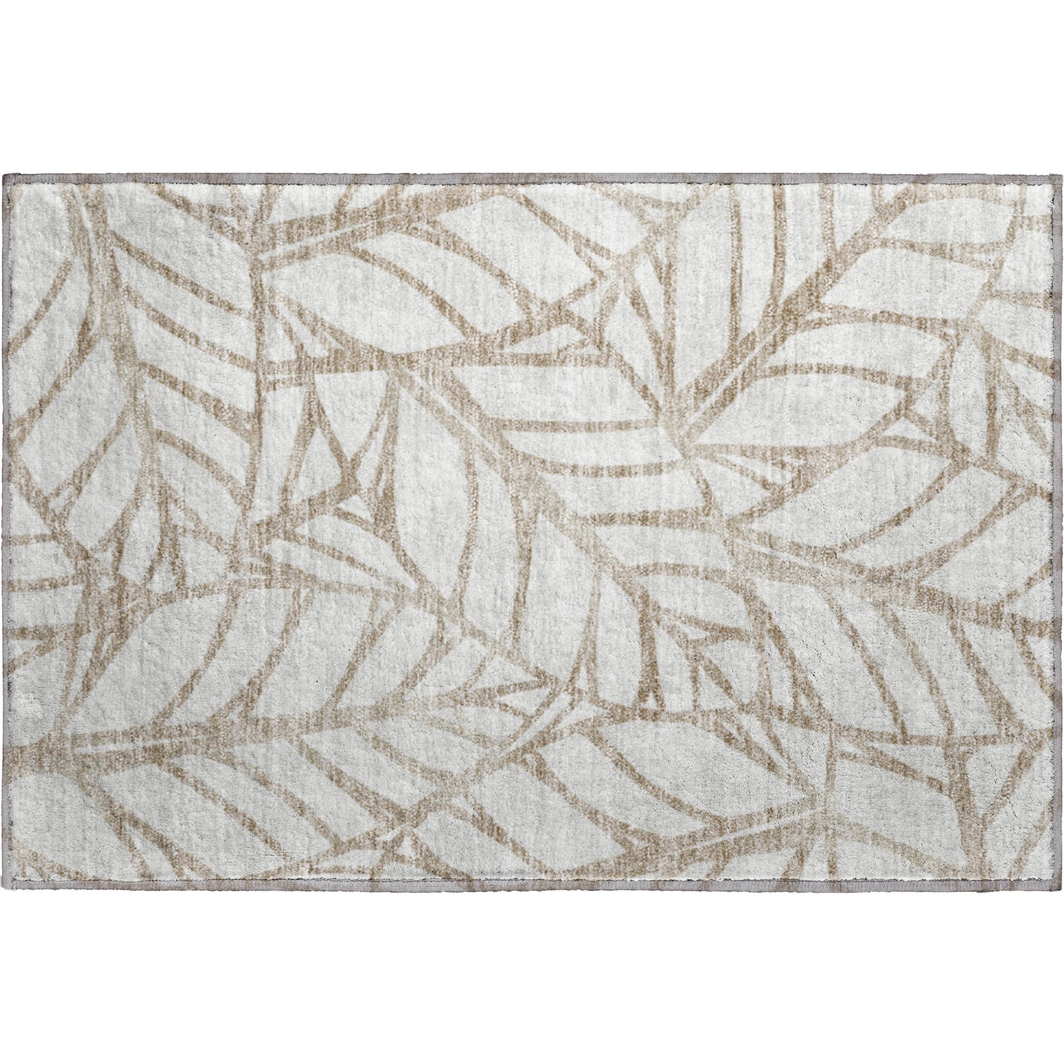 Ghent Machine Washable Transitional Beige Brown Rug 1'8" x 2'6" #shape_Rectangle