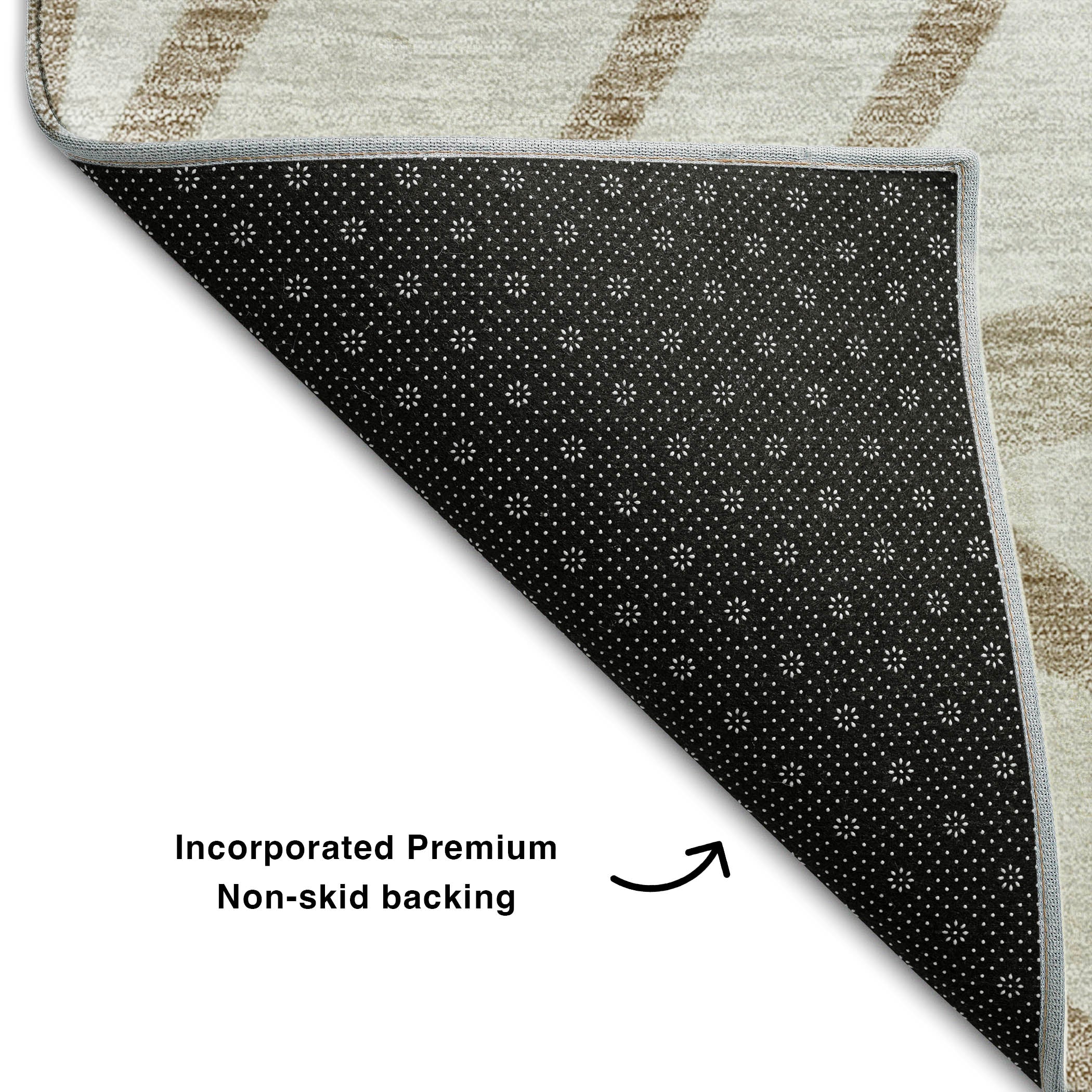 Ghent Machine Washable Transitional Beige Brown Rug 1'8" x 2'6" #shape_Rectangle