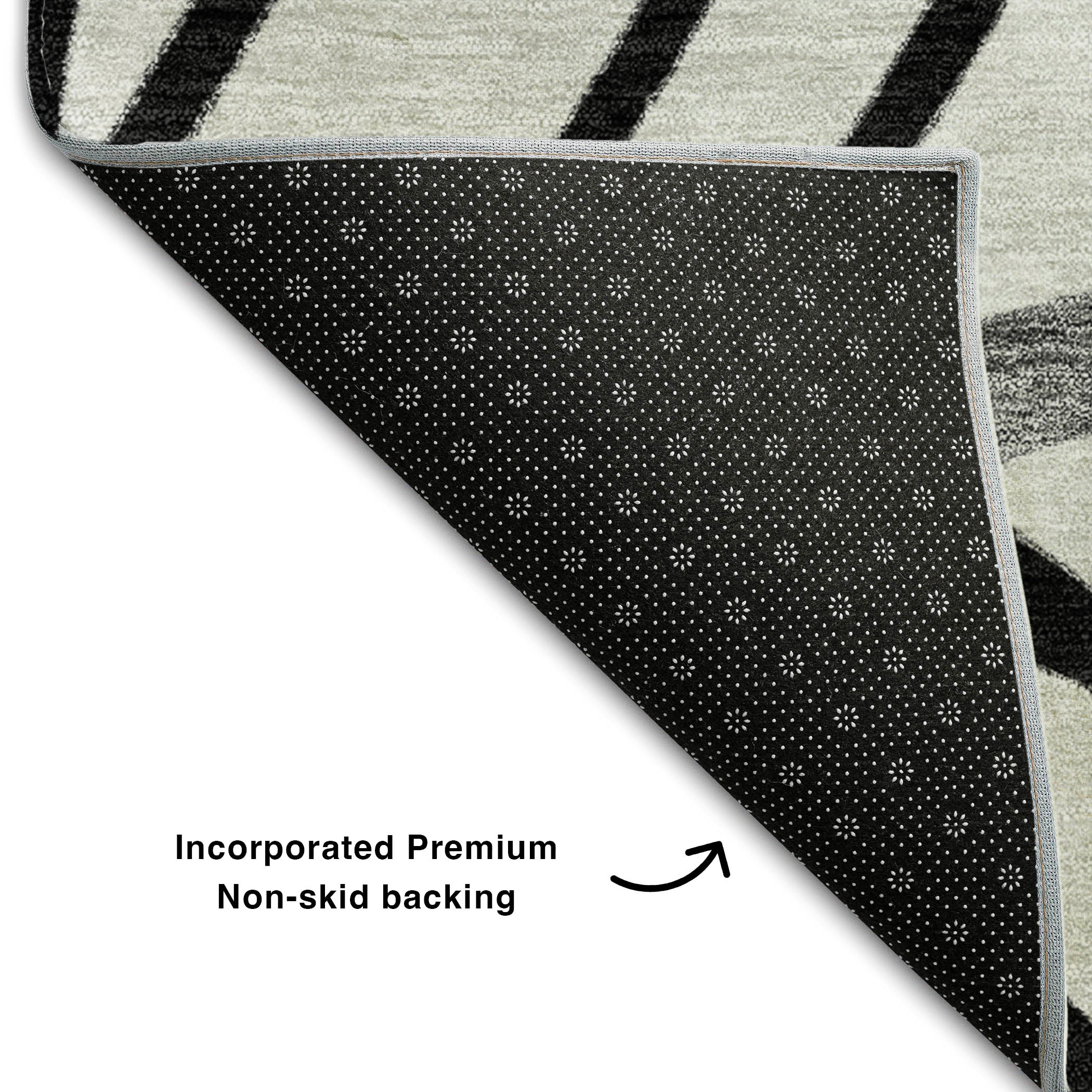 Ghent Machine Washable Transitional Black Rug 1'8" x 2'6" #shape_Rectangle