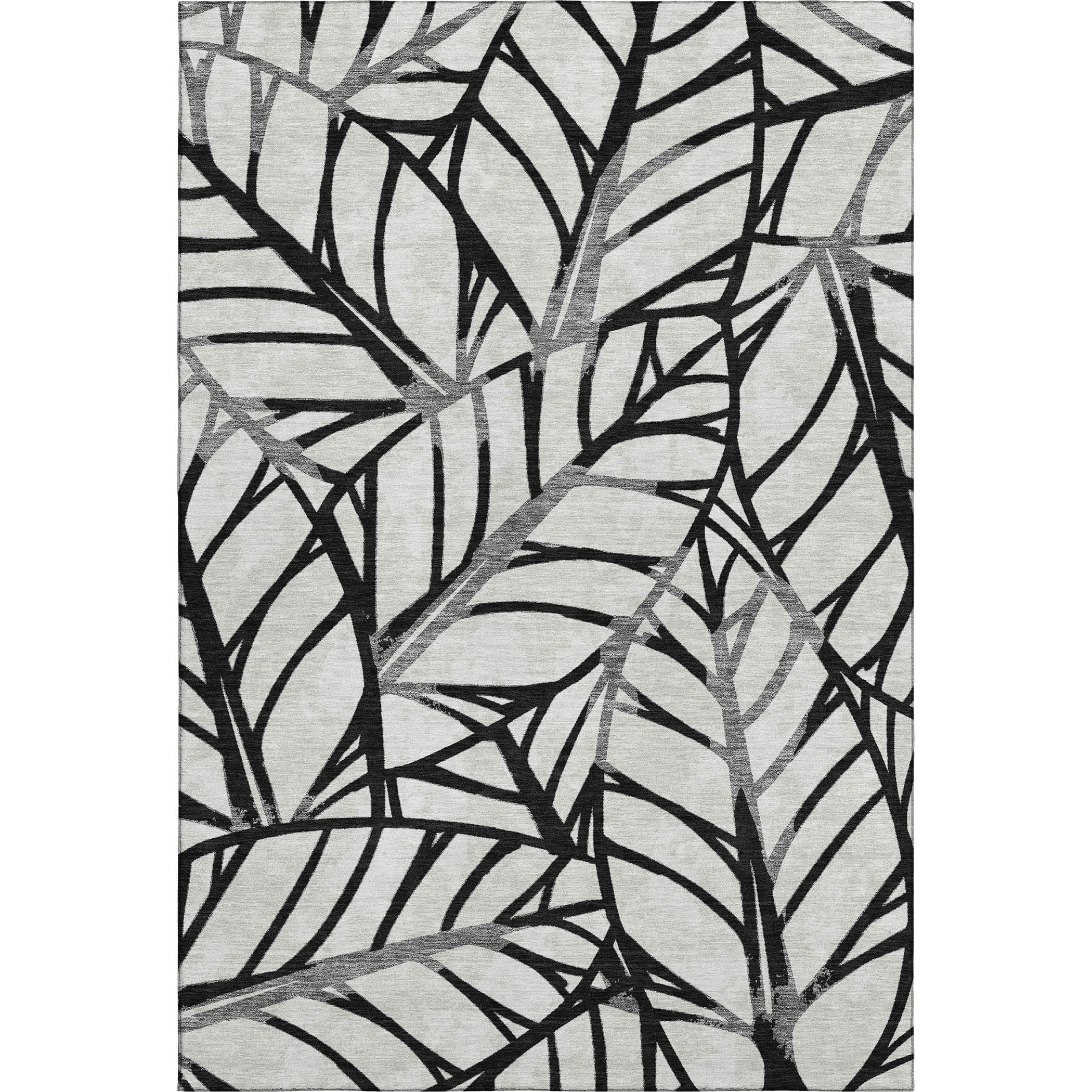 Ghent Machine Washable Transitional Black Rug 2'6" x 3'10" #shape_Rectangle