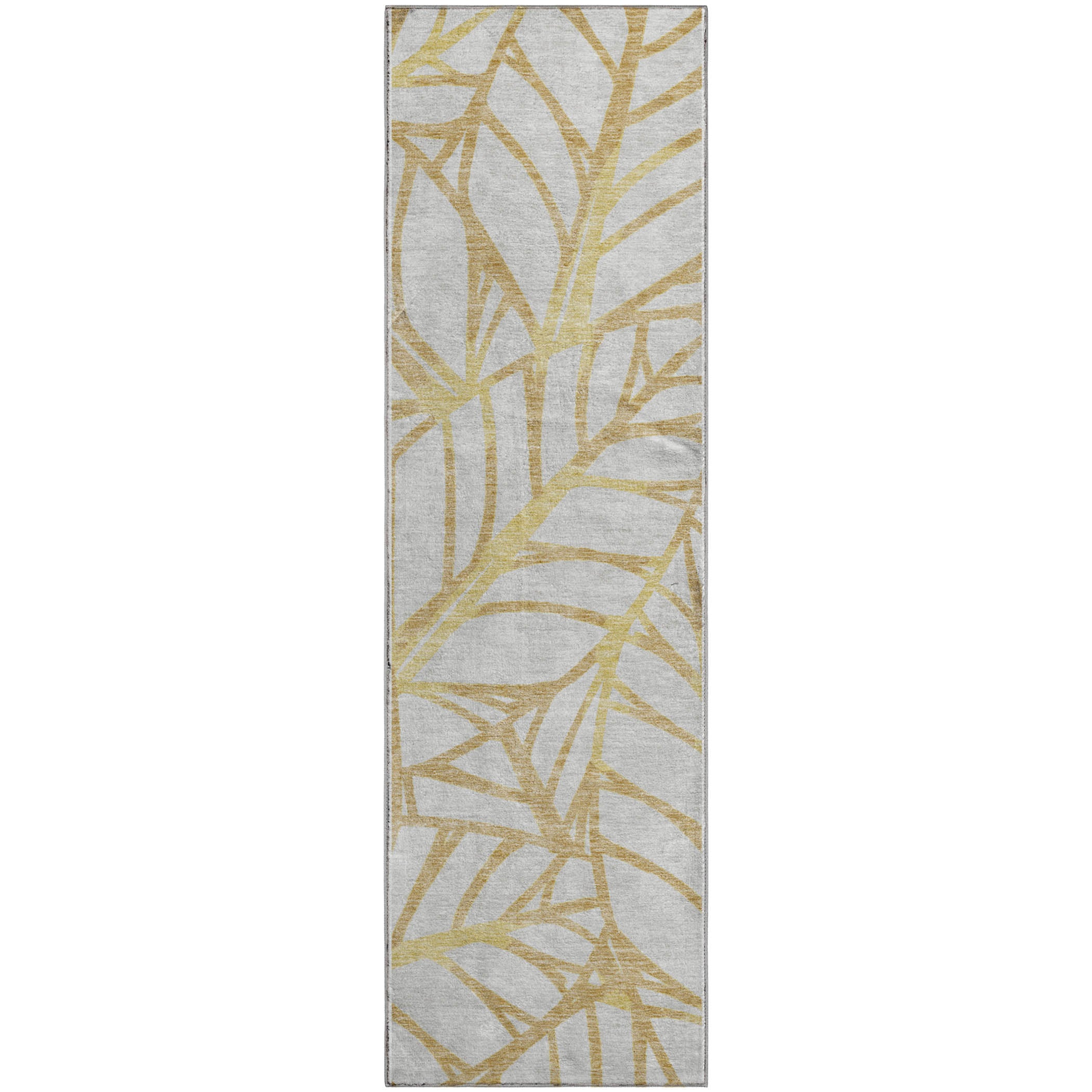 Ghent Machine Washable Transitional Gold Rug 2'3" x 7'6" #shape_Runner