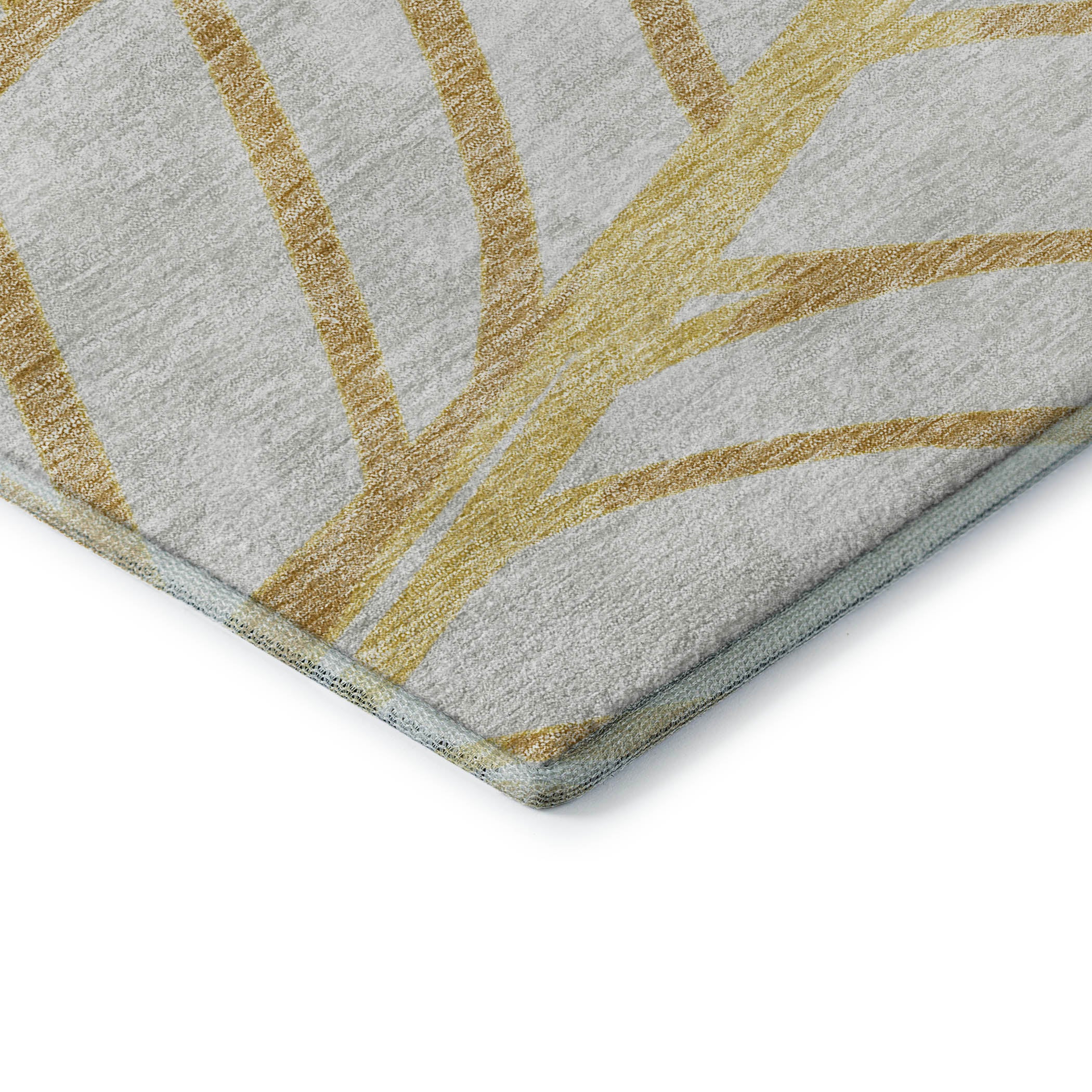 Ghent Machine Washable Transitional Gold Rug 1'8" x 2'6" #shape_Rectangle
