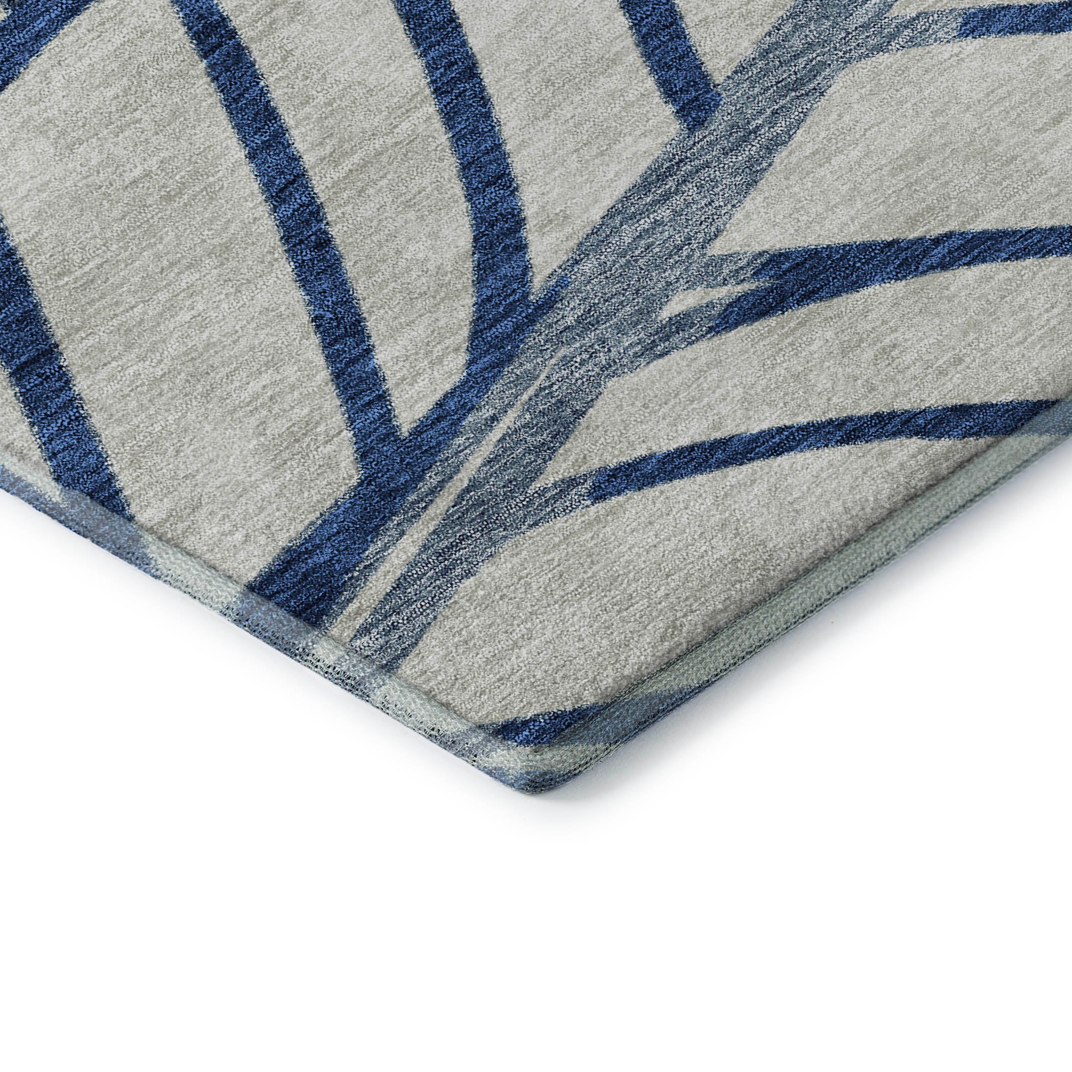 Ghent Machine Washable Transitional Navy Blue Rug 1'8" x 2'6" #shape_Rectangle