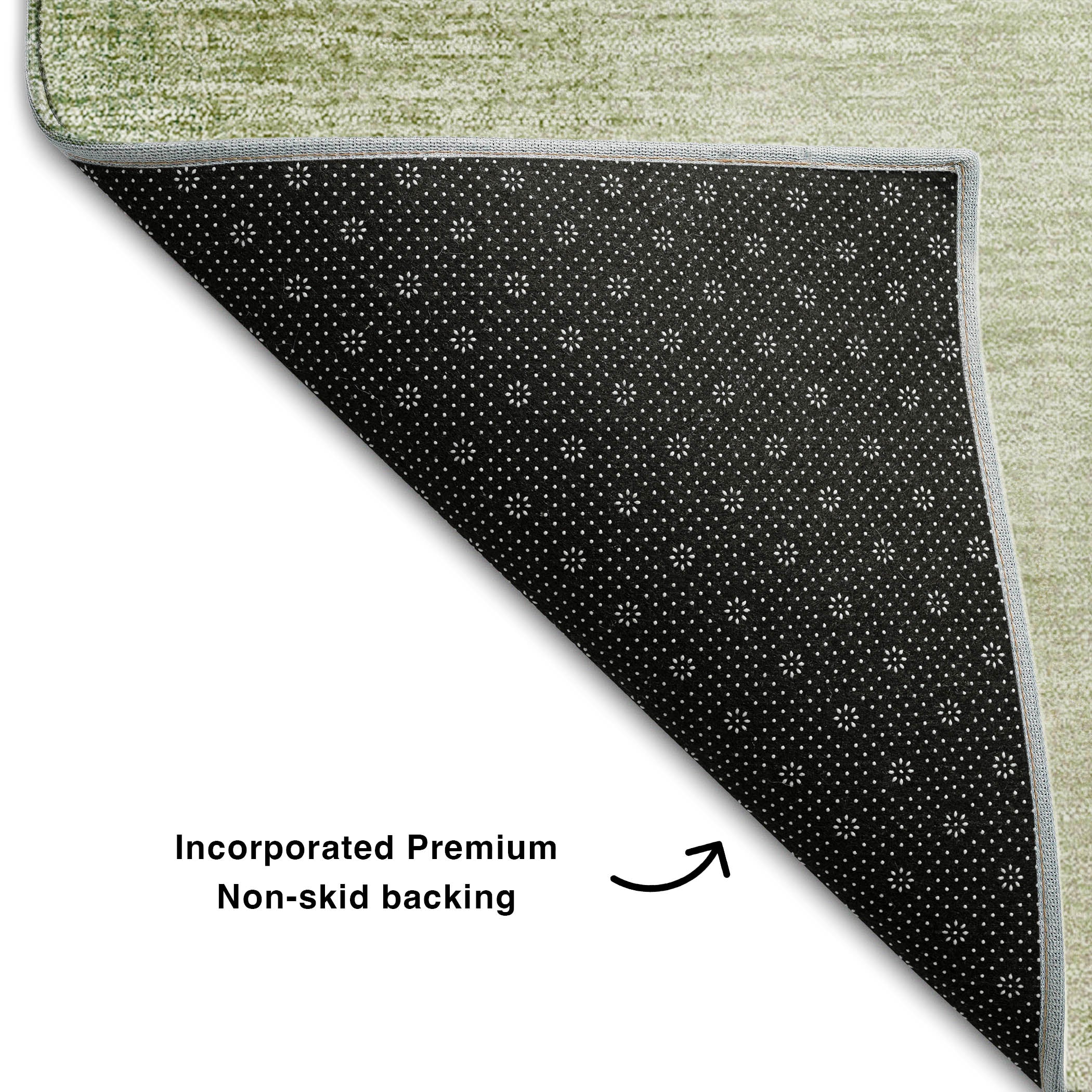 Lisbon Machine Washable Transitional Aloe Green Rug 1'8" x 2'6" #shape_Rectangle