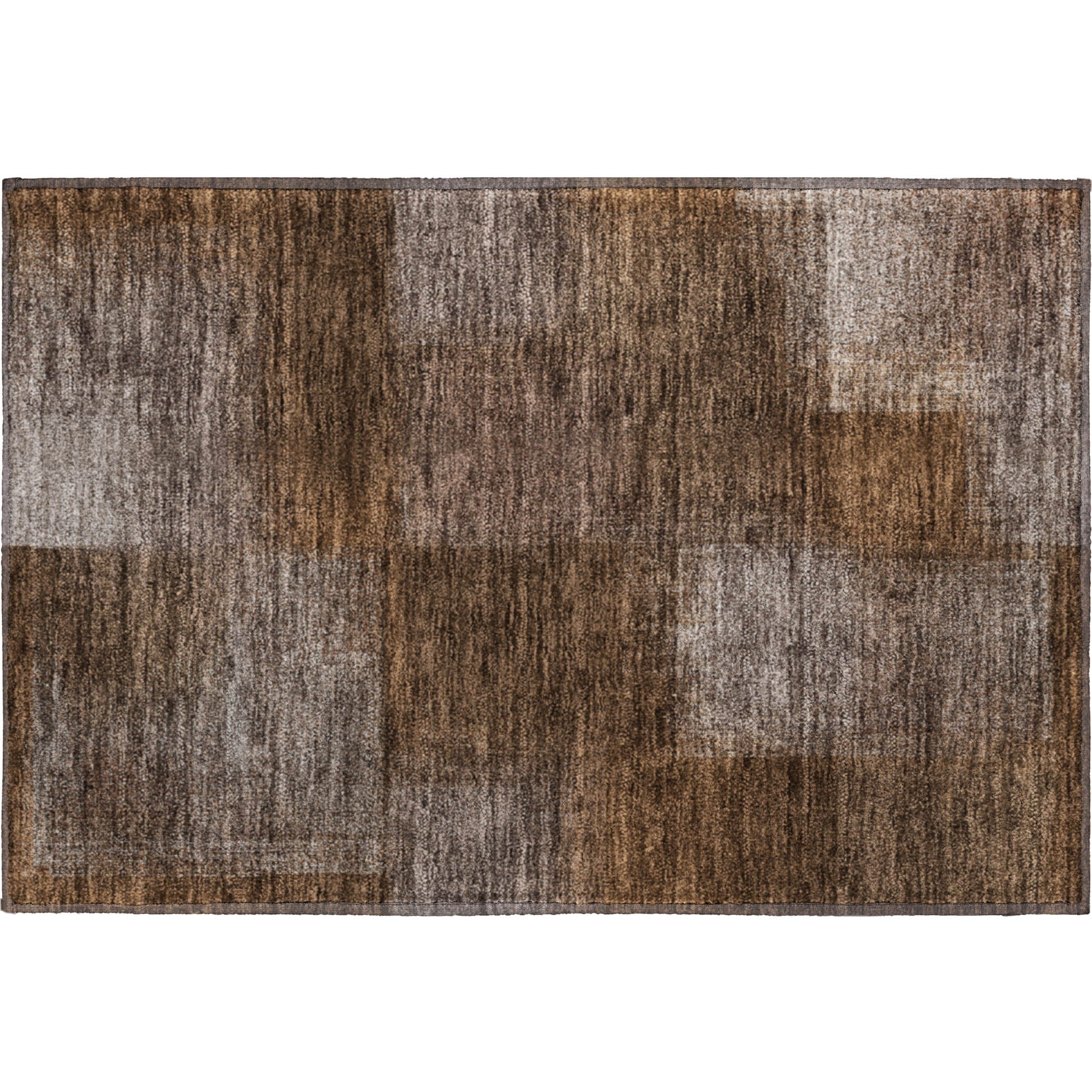 Lisbon Machine Washable Transitional Chocolate Brown Rug 1'8" x 2'6" #shape_Rectangle