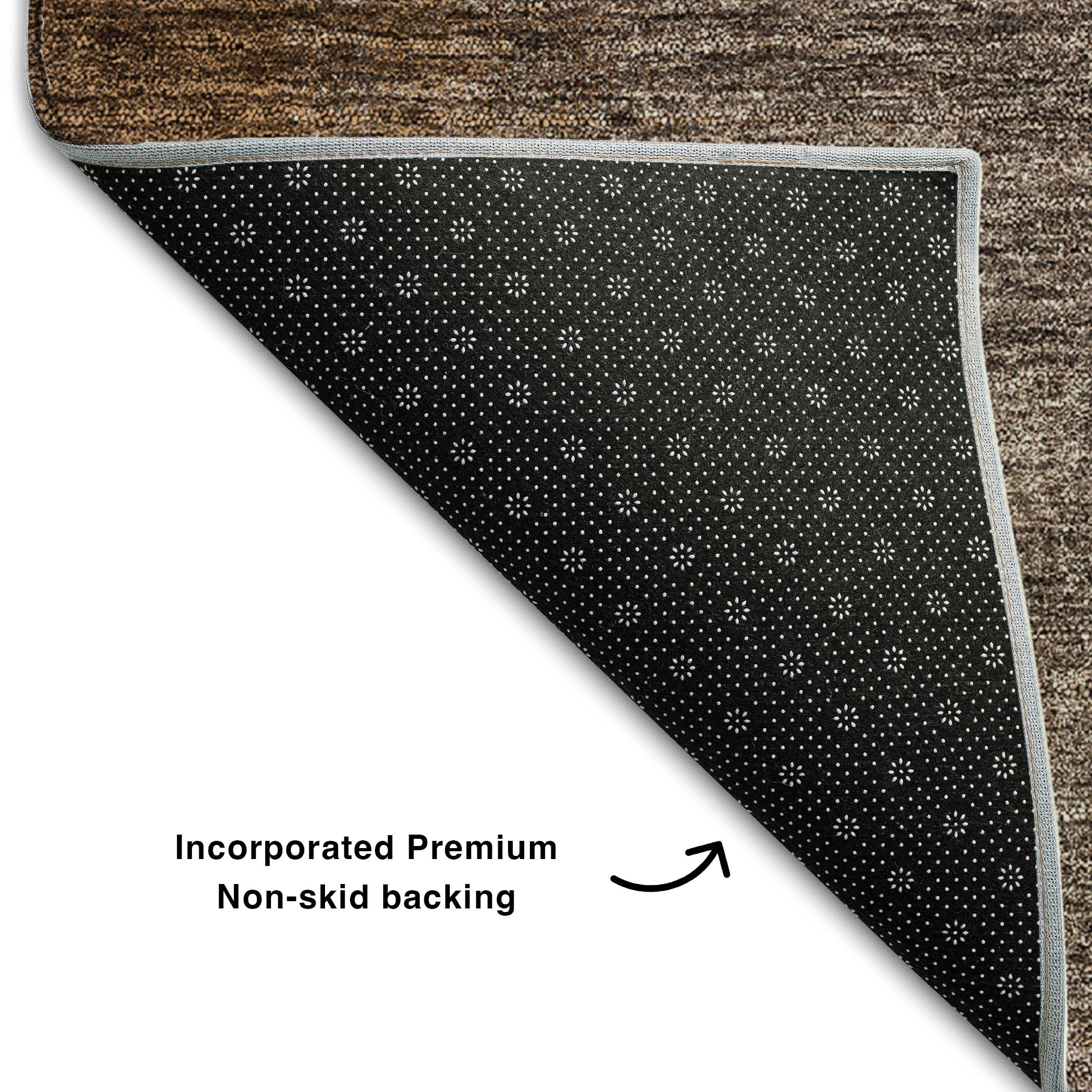 Lisbon Machine Washable Transitional Chocolate Brown Rug 1'8" x 2'6" #shape_Rectangle