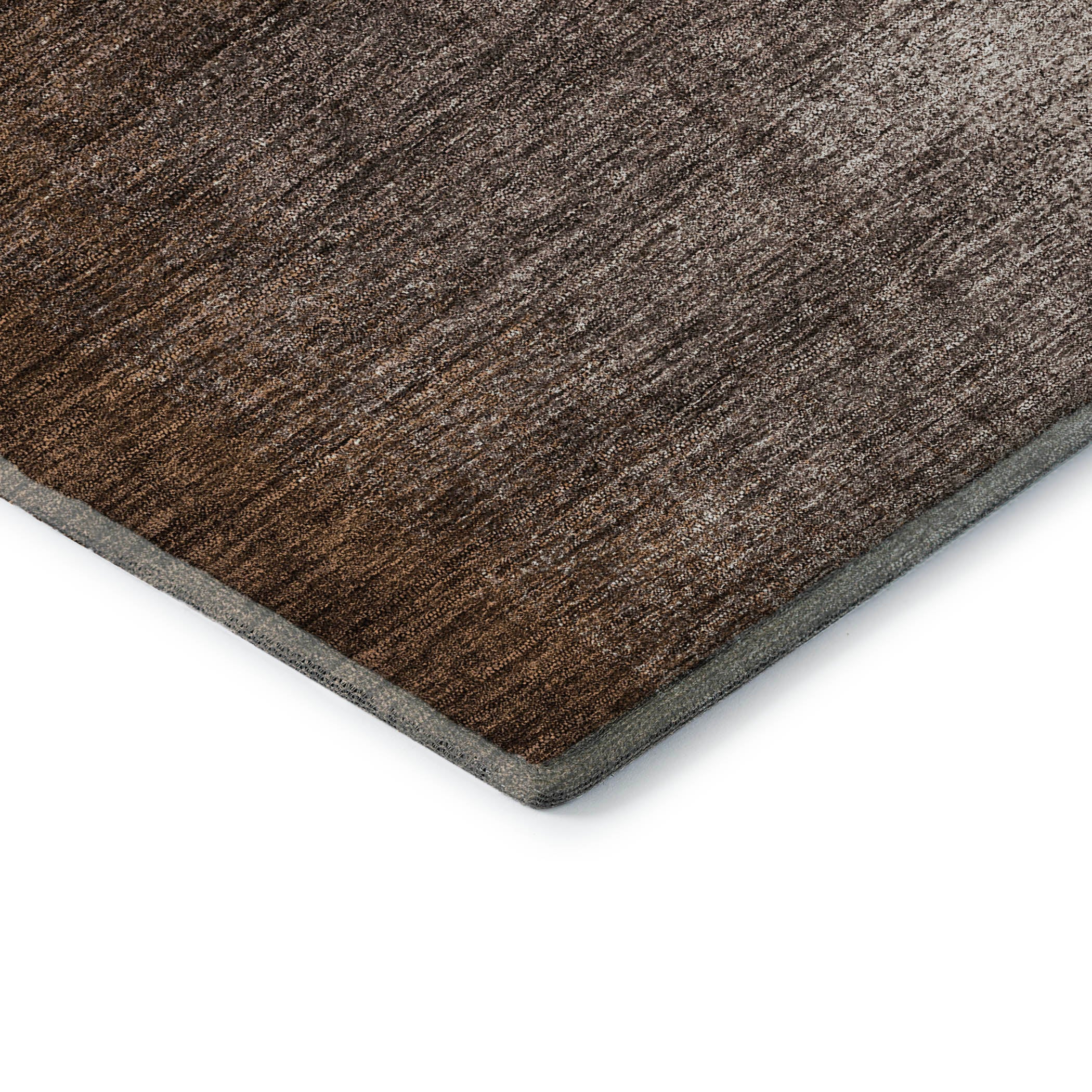 Lisbon Machine Washable Transitional Chocolate Brown Rug 1'8" x 2'6" #shape_Rectangle