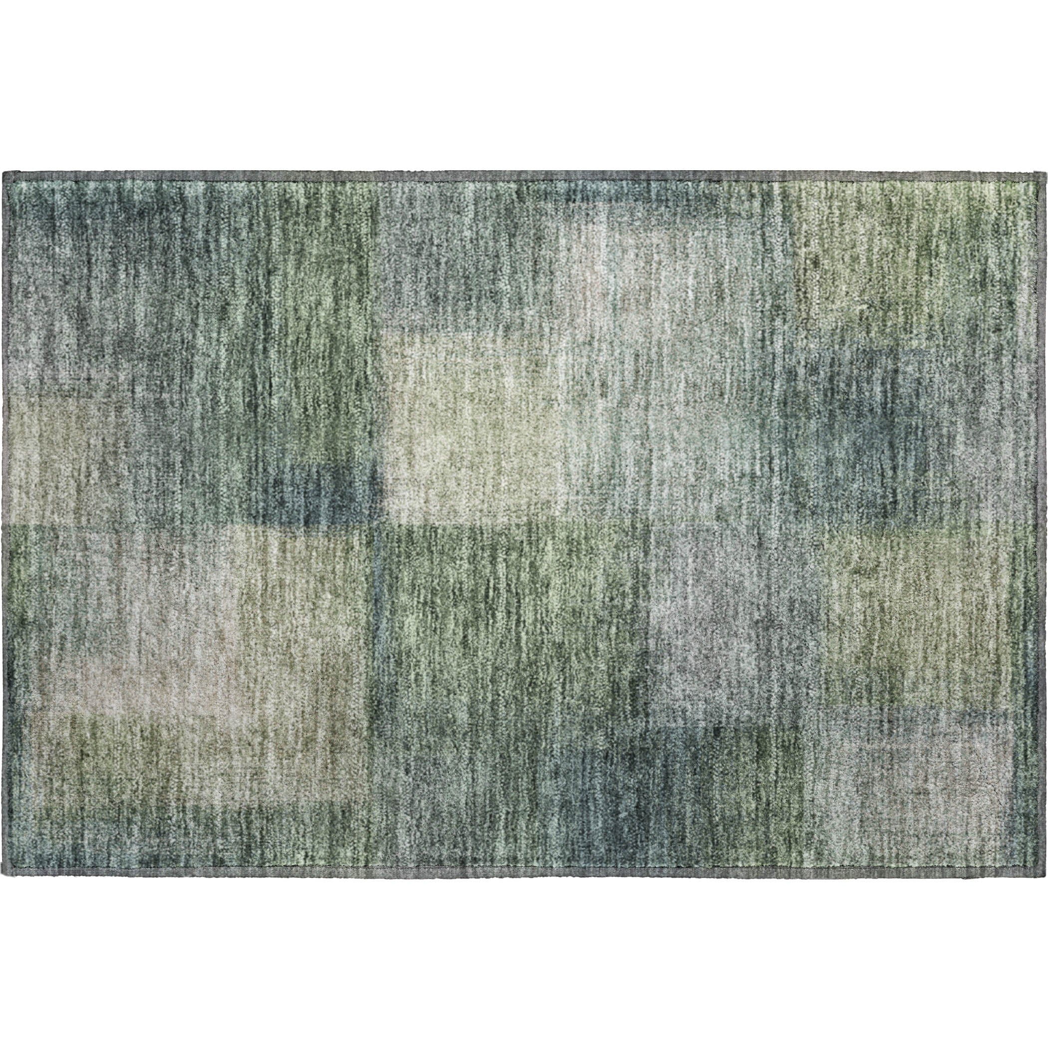 Lisbon Machine Washable Transitional Olive Green Rug 1'8" x 2'6" #shape_Rectangle