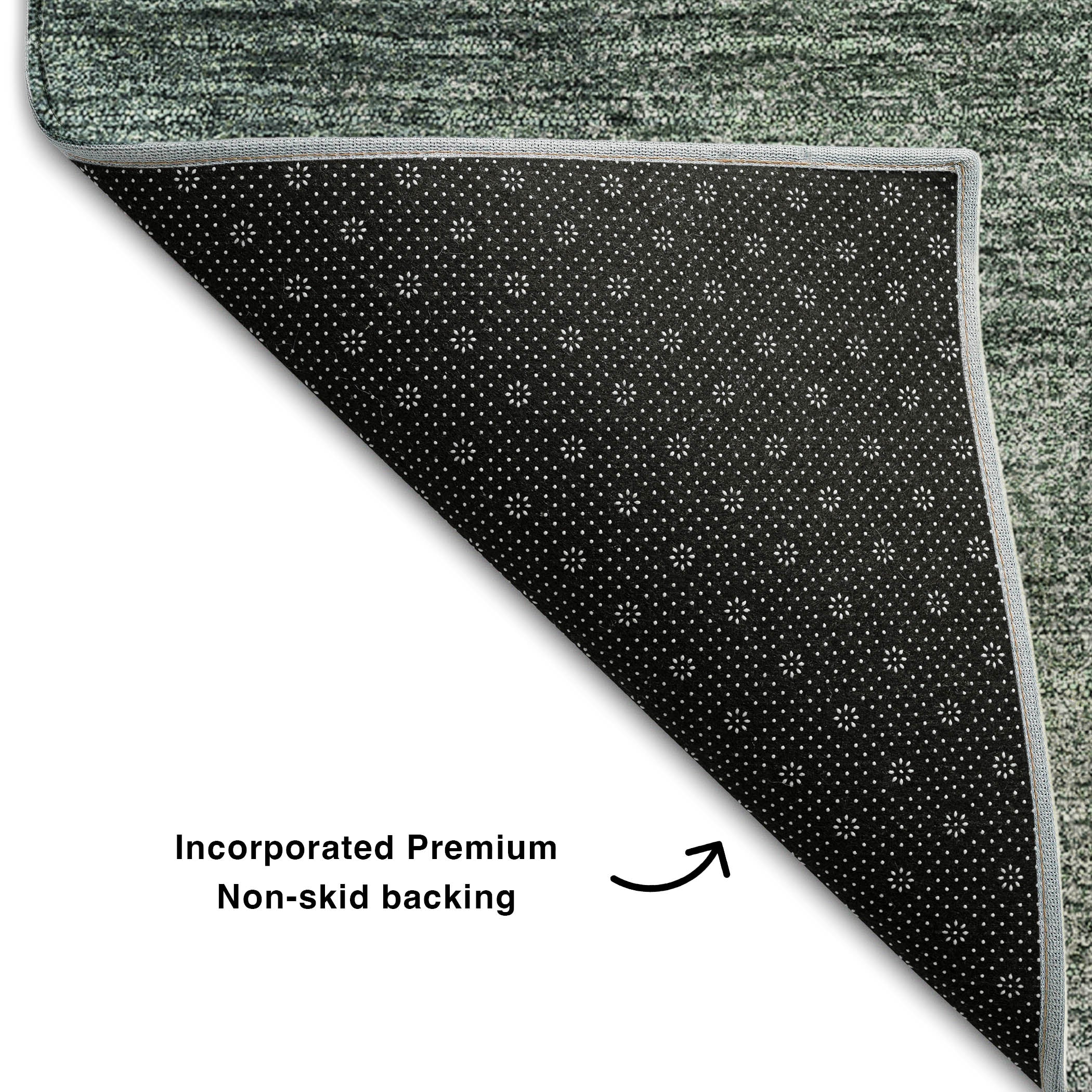 Lisbon Machine Washable Transitional Olive Green Rug 1'8" x 2'6" #shape_Rectangle
