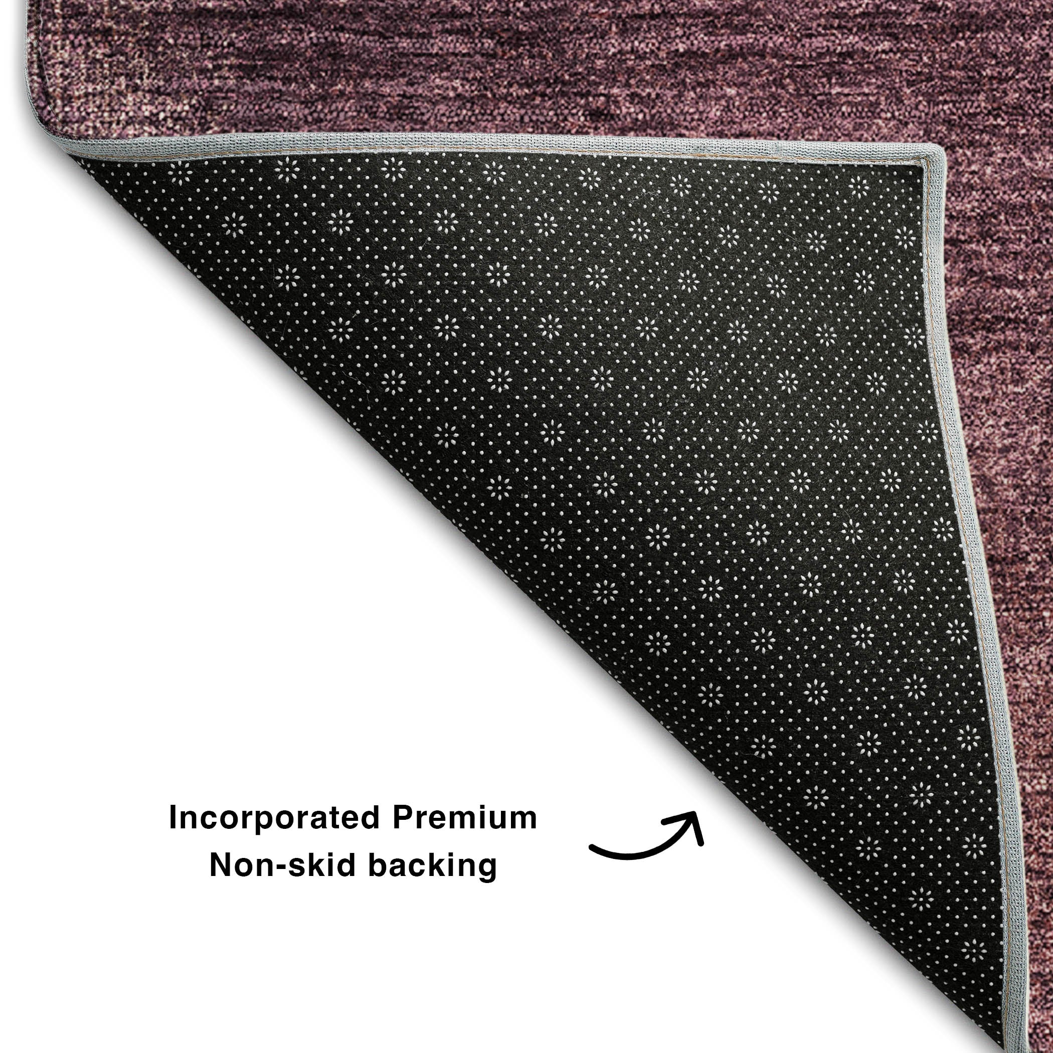 Lisbon Machine Washable Transitional Plum Purple Rug 1'8" x 2'6" #shape_Rectangle