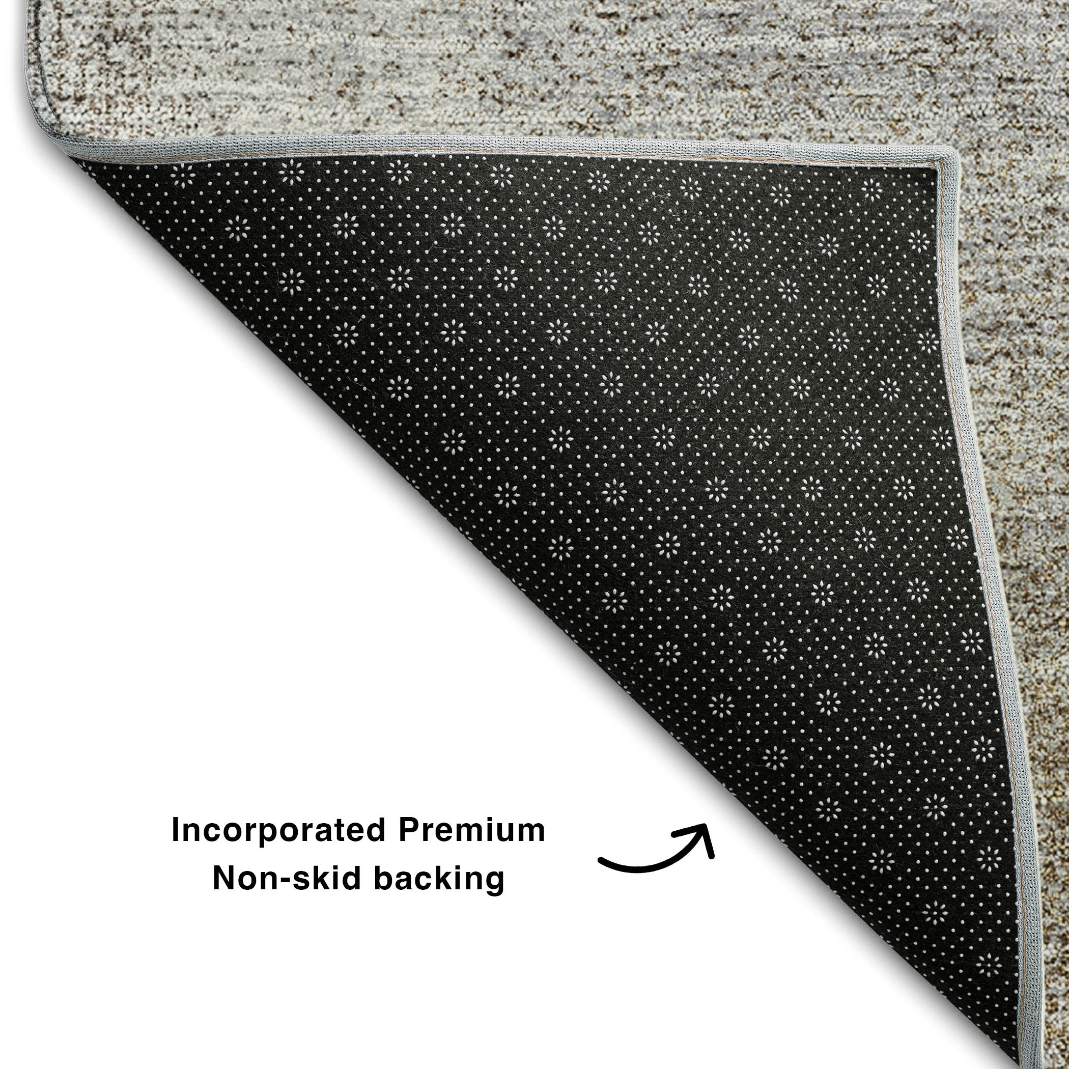 Lisbon Machine Washable Transitional Silver Gray Rug 1'8" x 2'6" #shape_Rectangle