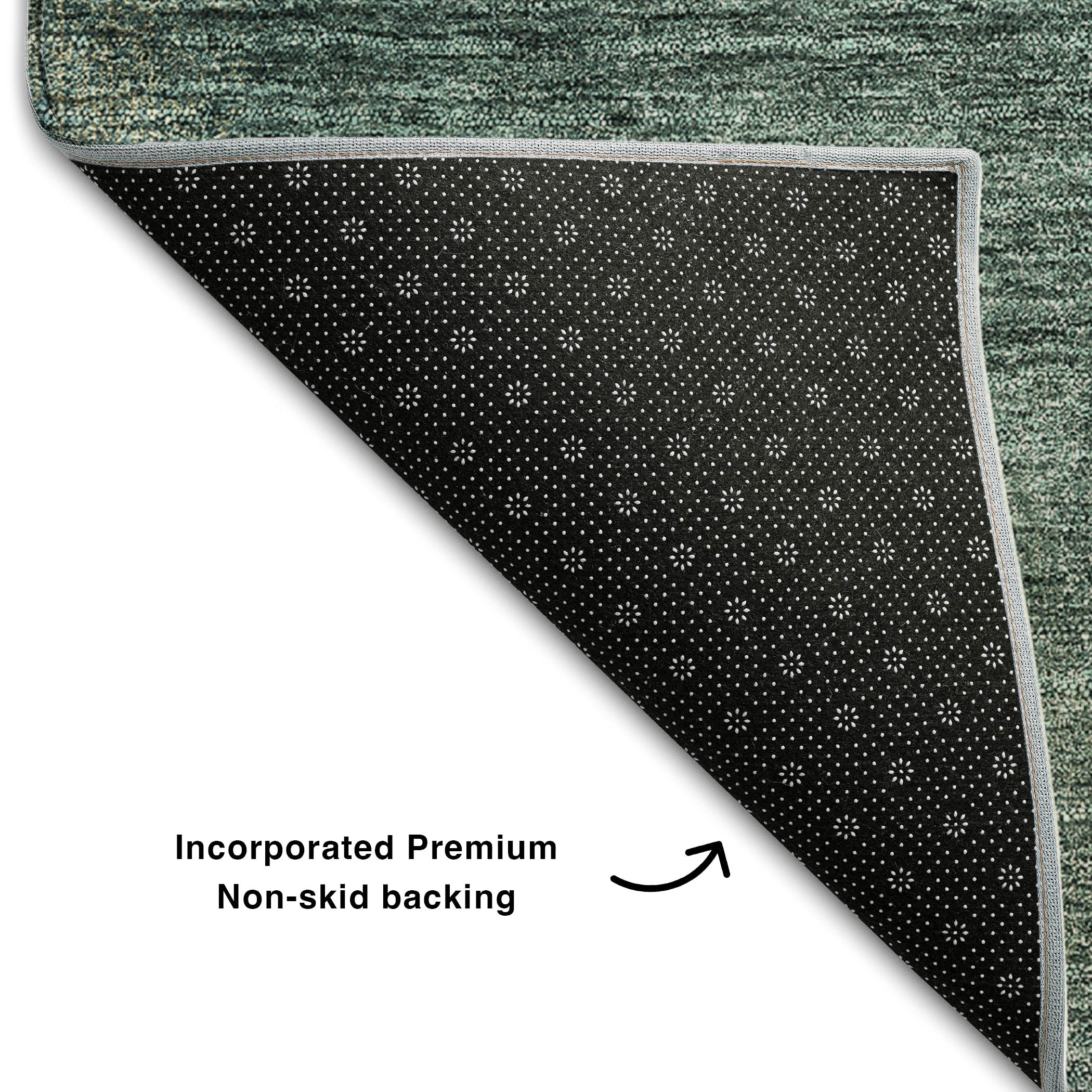 Lisbon Machine Washable Transitional Teal Rug 1'8" x 2'6" #shape_Rectangle