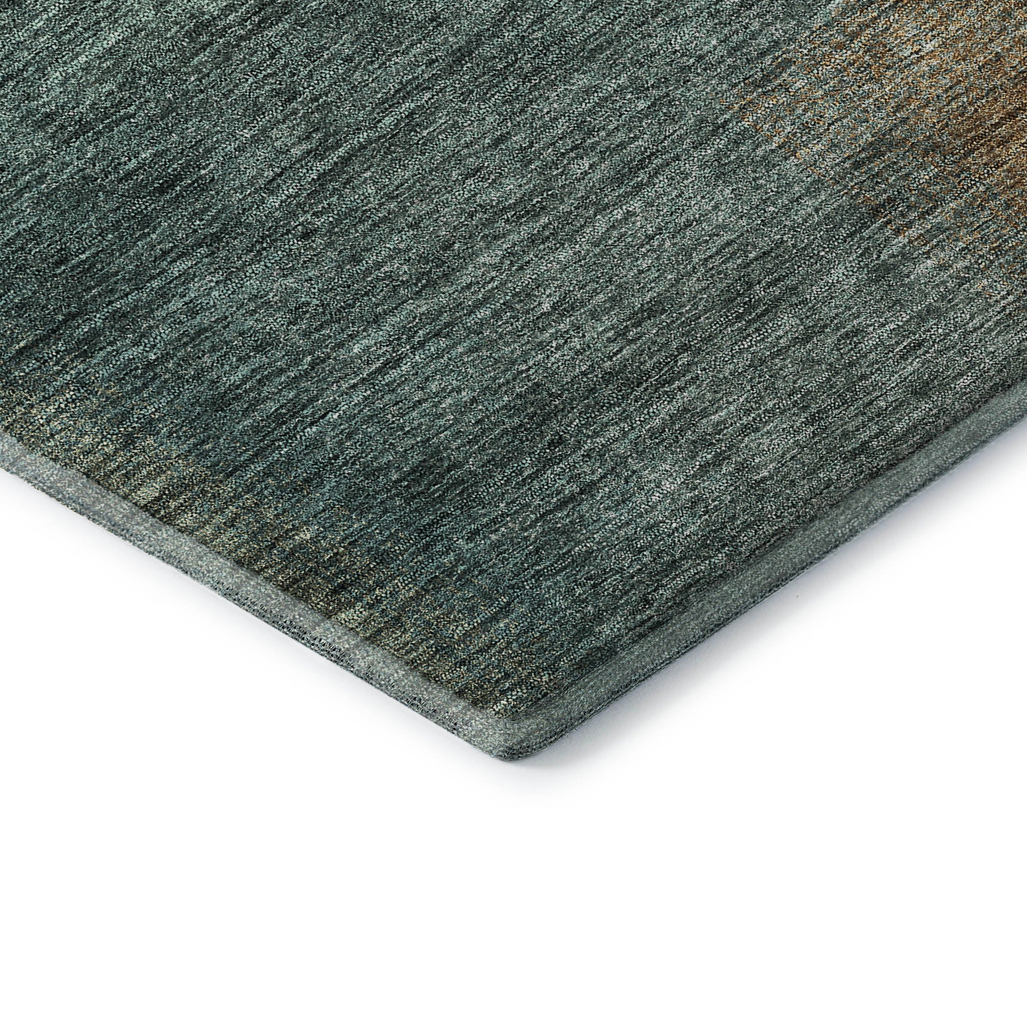 Lisbon Machine Washable Transitional Teal Rug 1'8" x 2'6" #shape_Rectangle