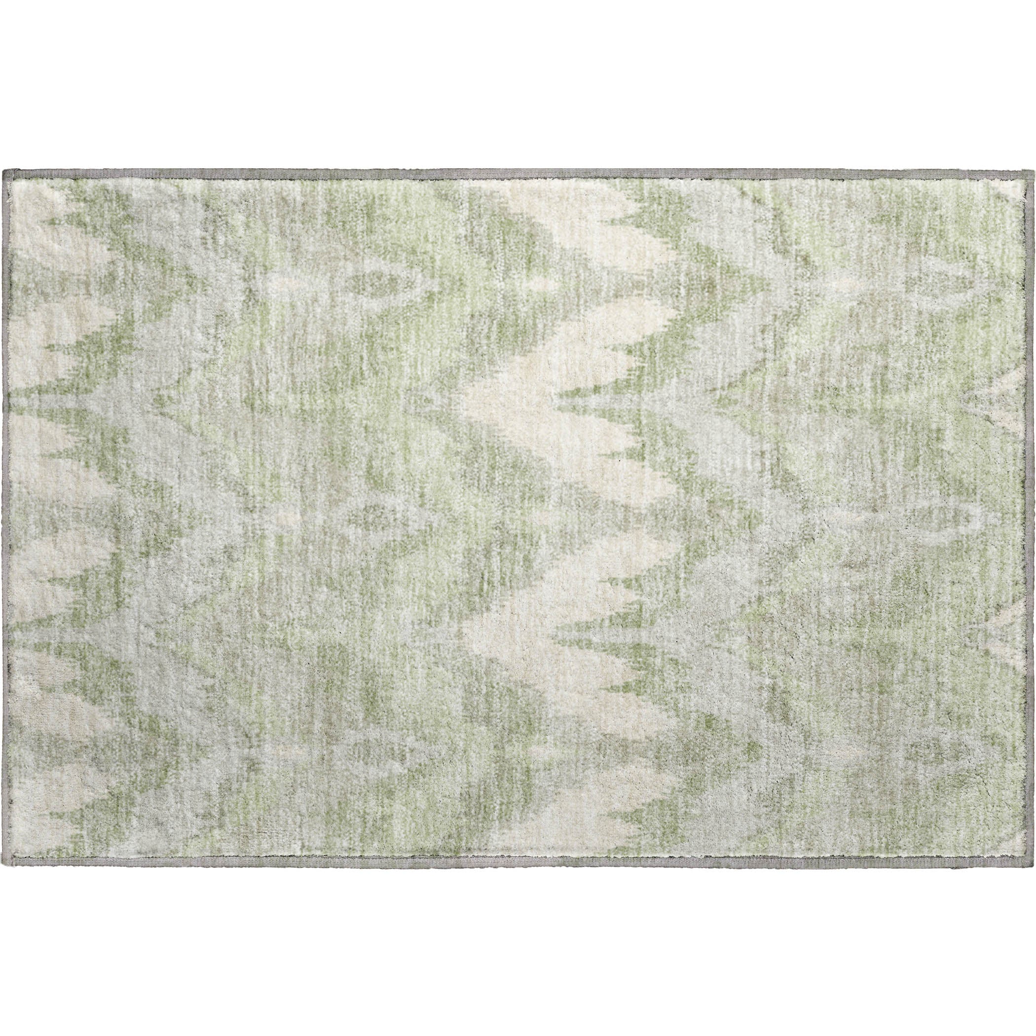 Havana Machine Washable Transitional Aloe Green Rug 1'8" x 2'6" #shape_Rectangle
