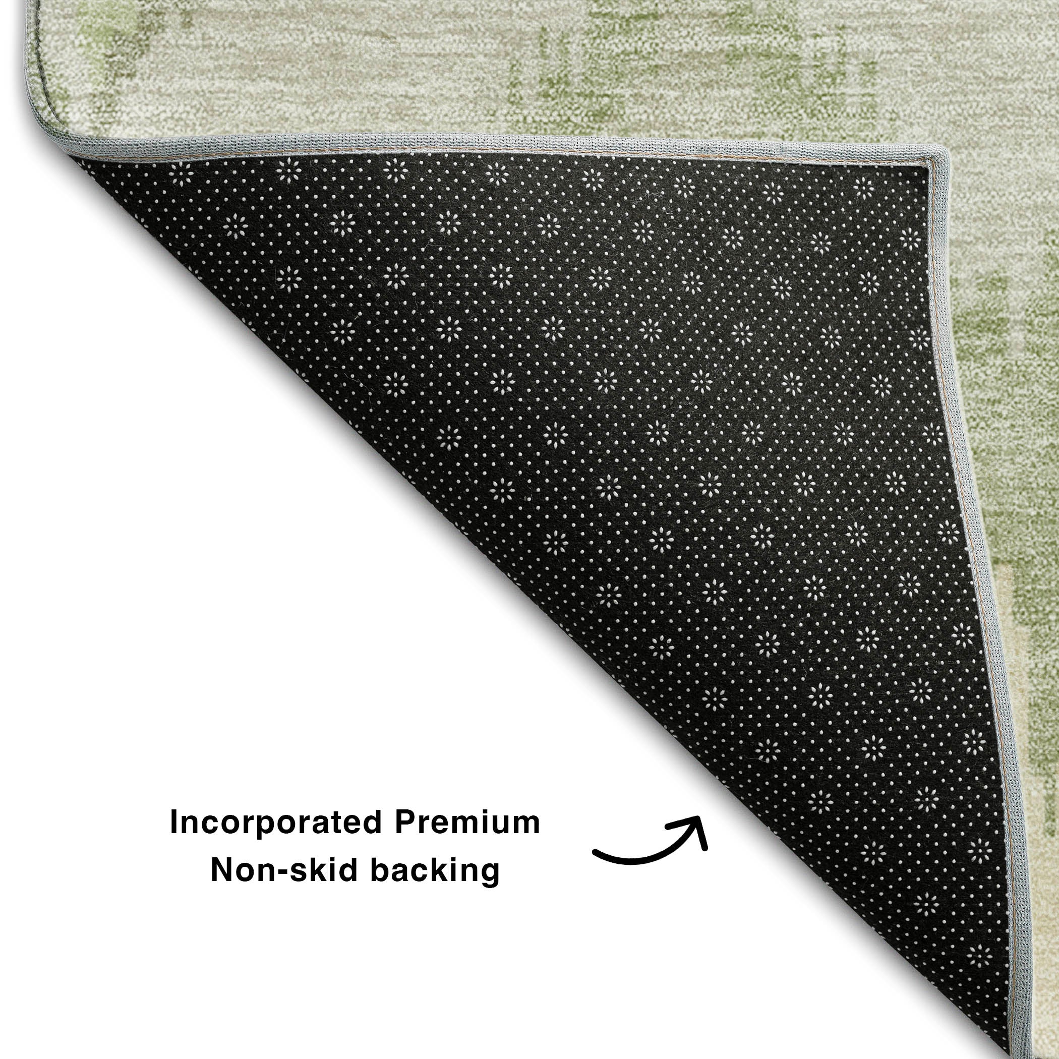 Havana Machine Washable Transitional Aloe Green Rug 1'8" x 2'6" #shape_Rectangle