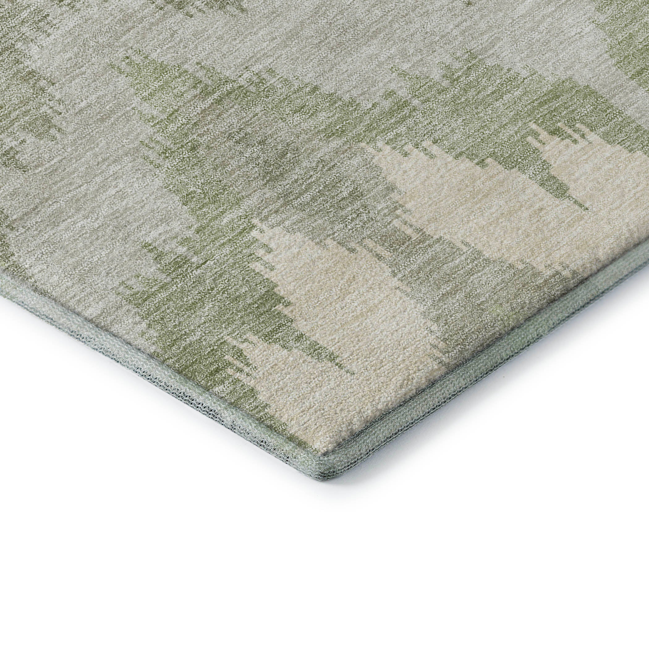 Havana Machine Washable Transitional Aloe Green Rug 1'8" x 2'6" #shape_Rectangle