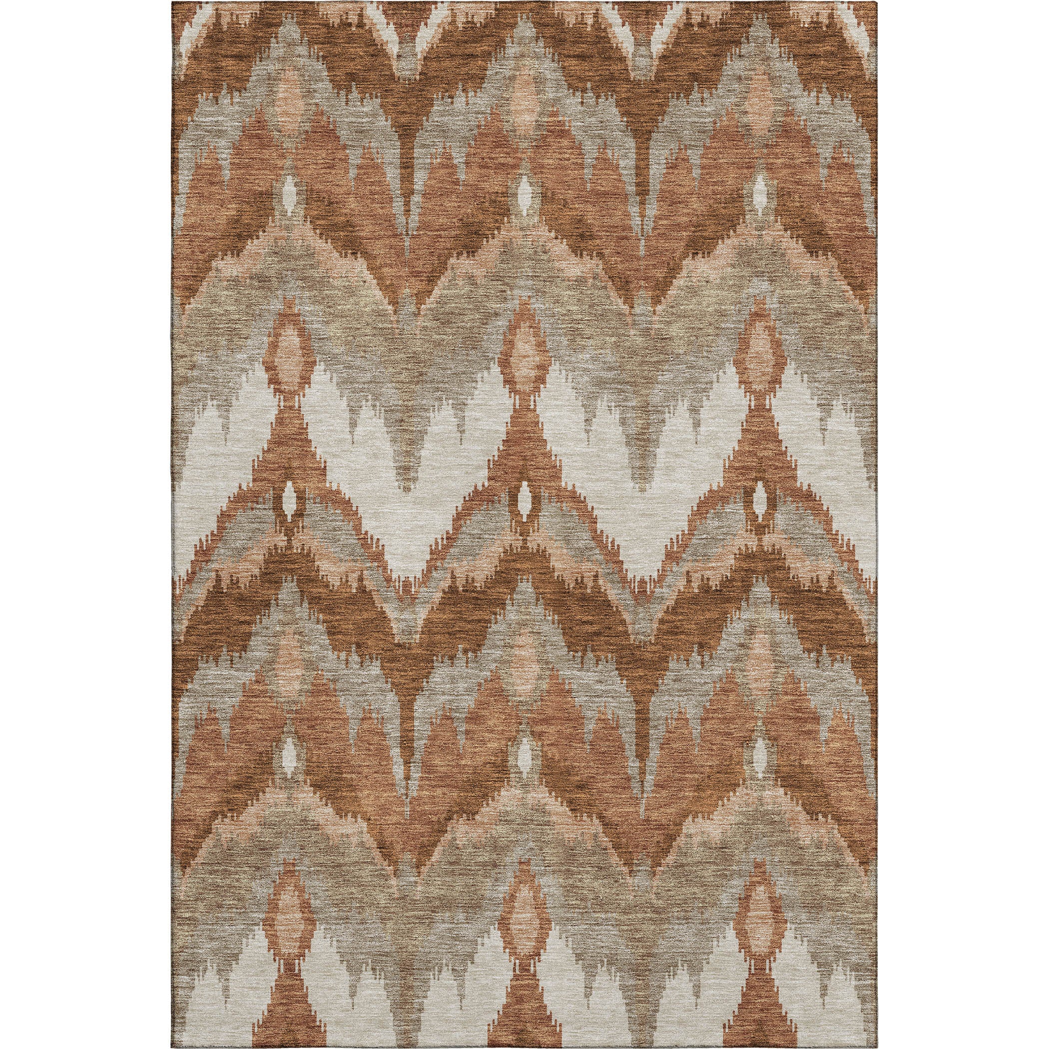 Havana Machine Washable Transitional Paprika Orange Rug 2'6" x 3'10" #shape_Rectangle