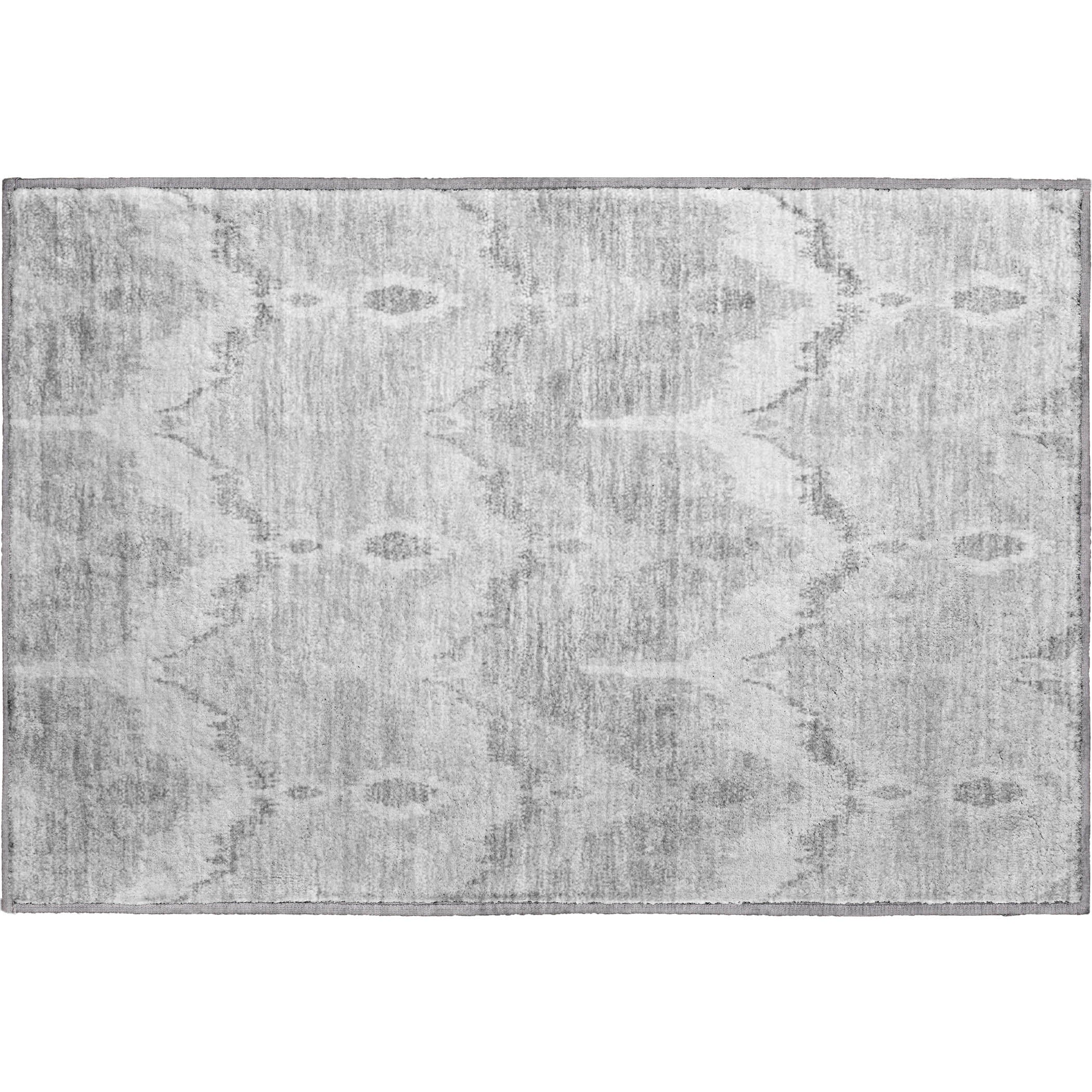 Havana Machine Washable Transitional Silver Gray Rug 1'8" x 2'6" #shape_Rectangle
