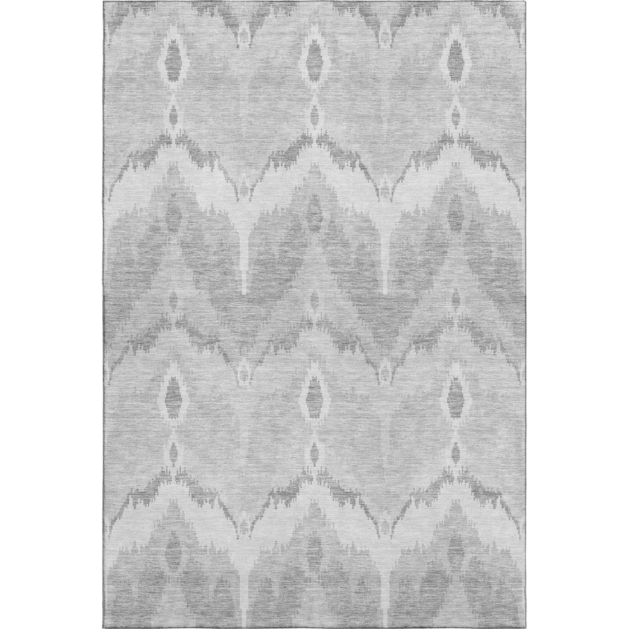 Havana Machine Washable Transitional Silver Gray Rug 2'6" x 3'10" #shape_Rectangle