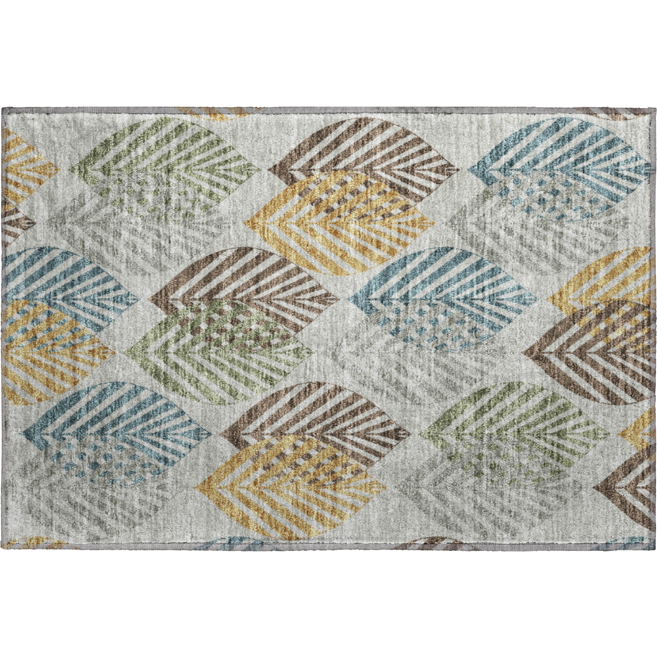 Lucerne Machine Washable Transitional Gray Rug 1'8" x 2'6" #shape_Rectangle