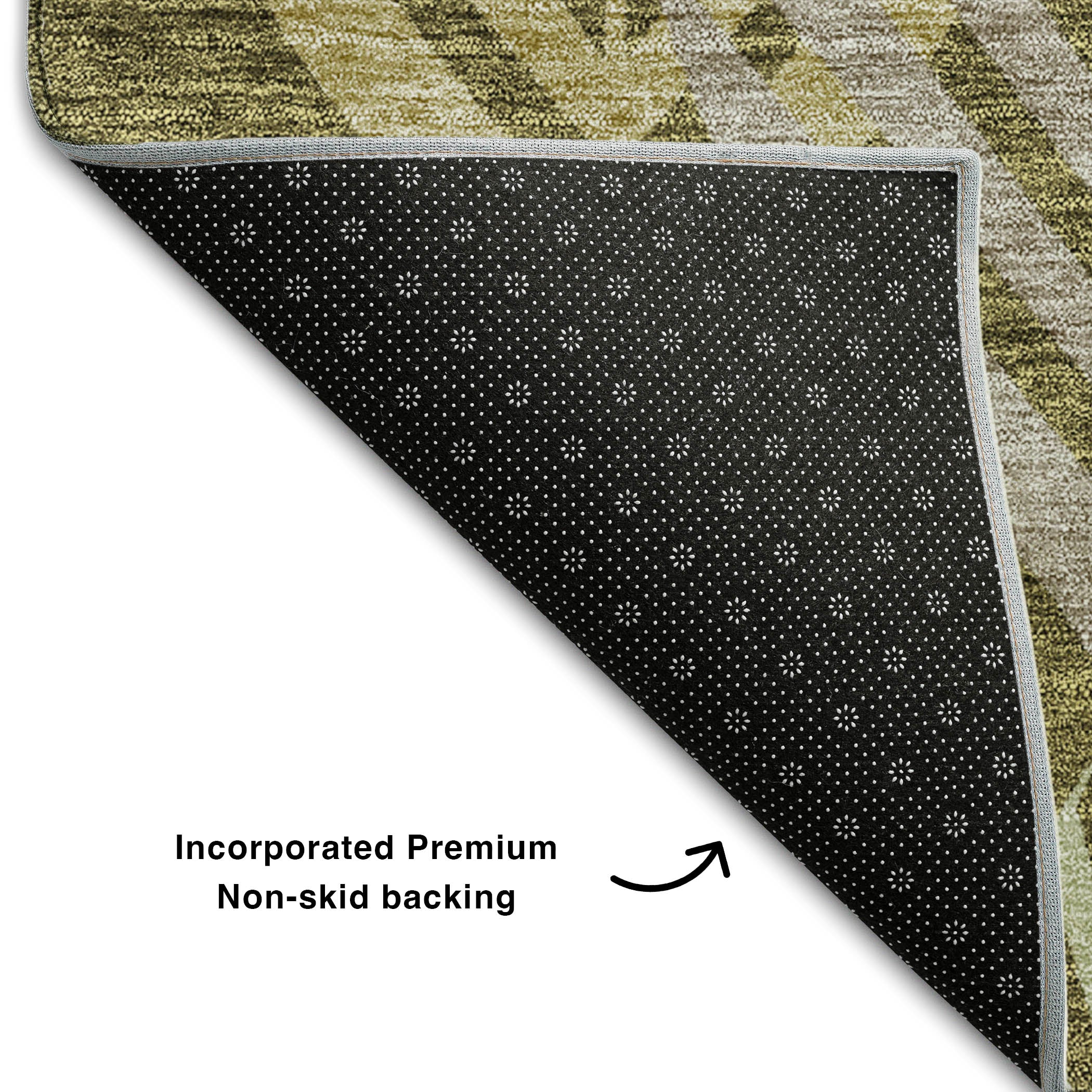 Lucerne Machine Washable Transitional Olive Green Rug 1'8" x 2'6" #shape_Rectangle