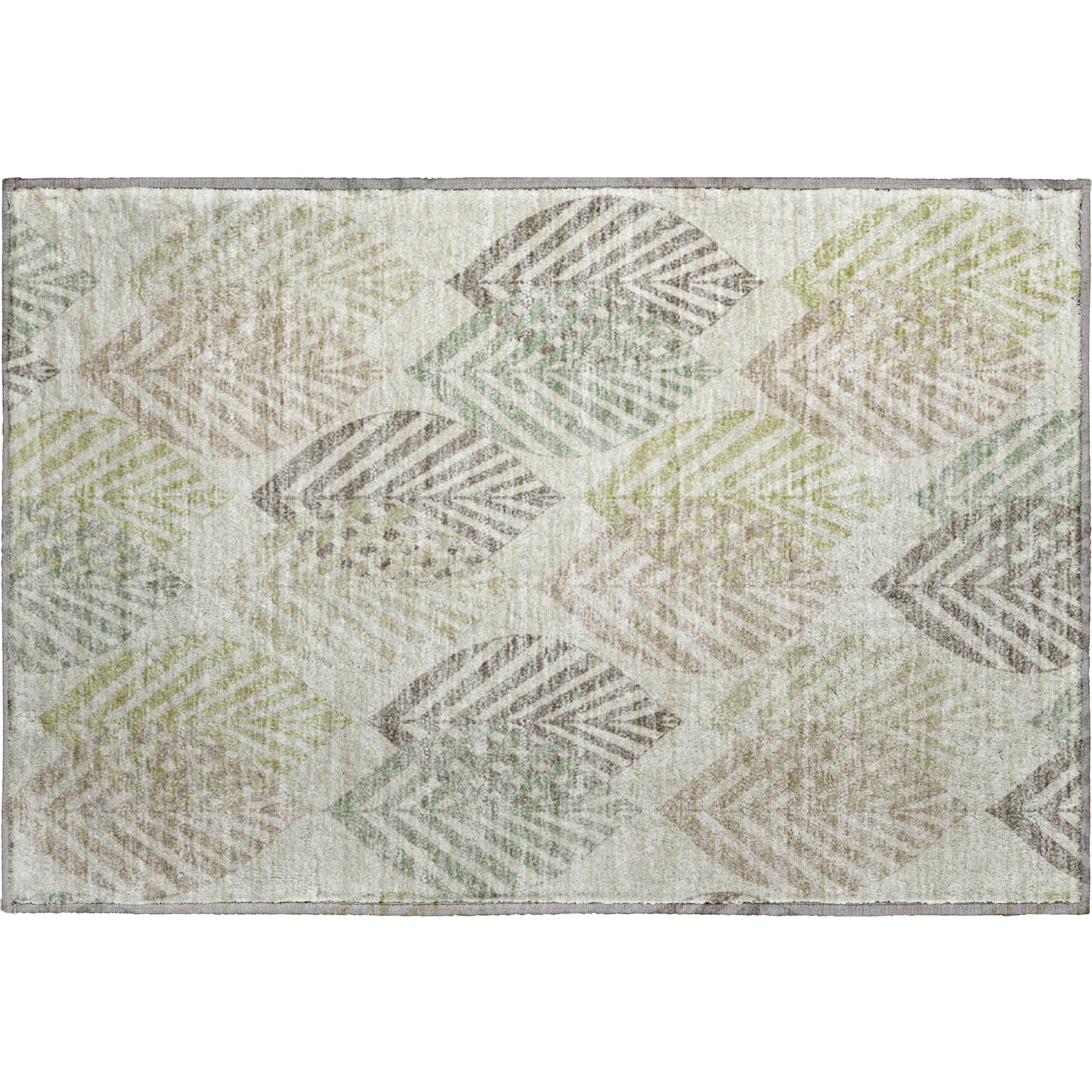 Lucerne Machine Washable Transitional Taupe Brown Rug 1'8" x 2'6" #shape_Rectangle